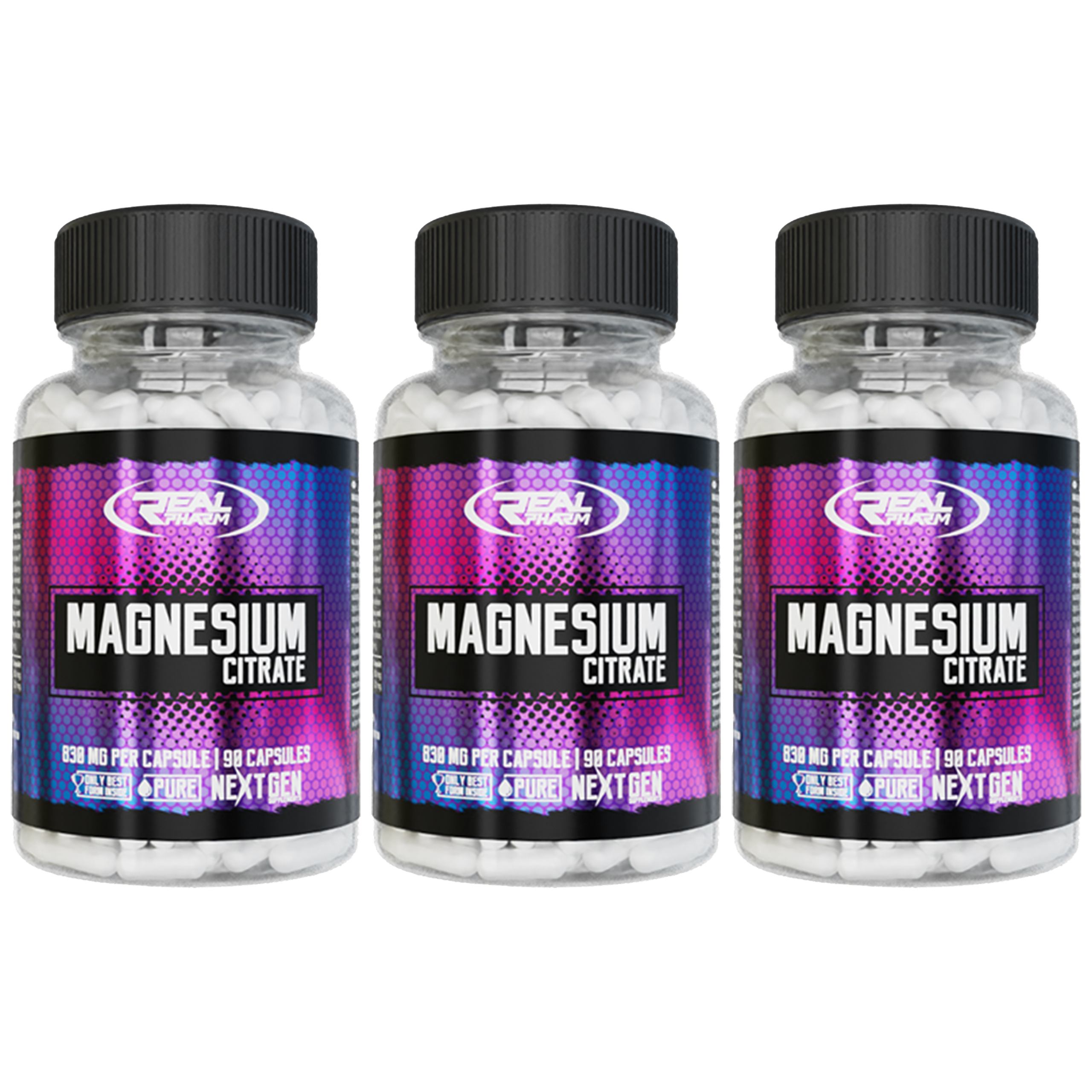 REAL PHARM - Magnesium Citrate - 3x 90caps.