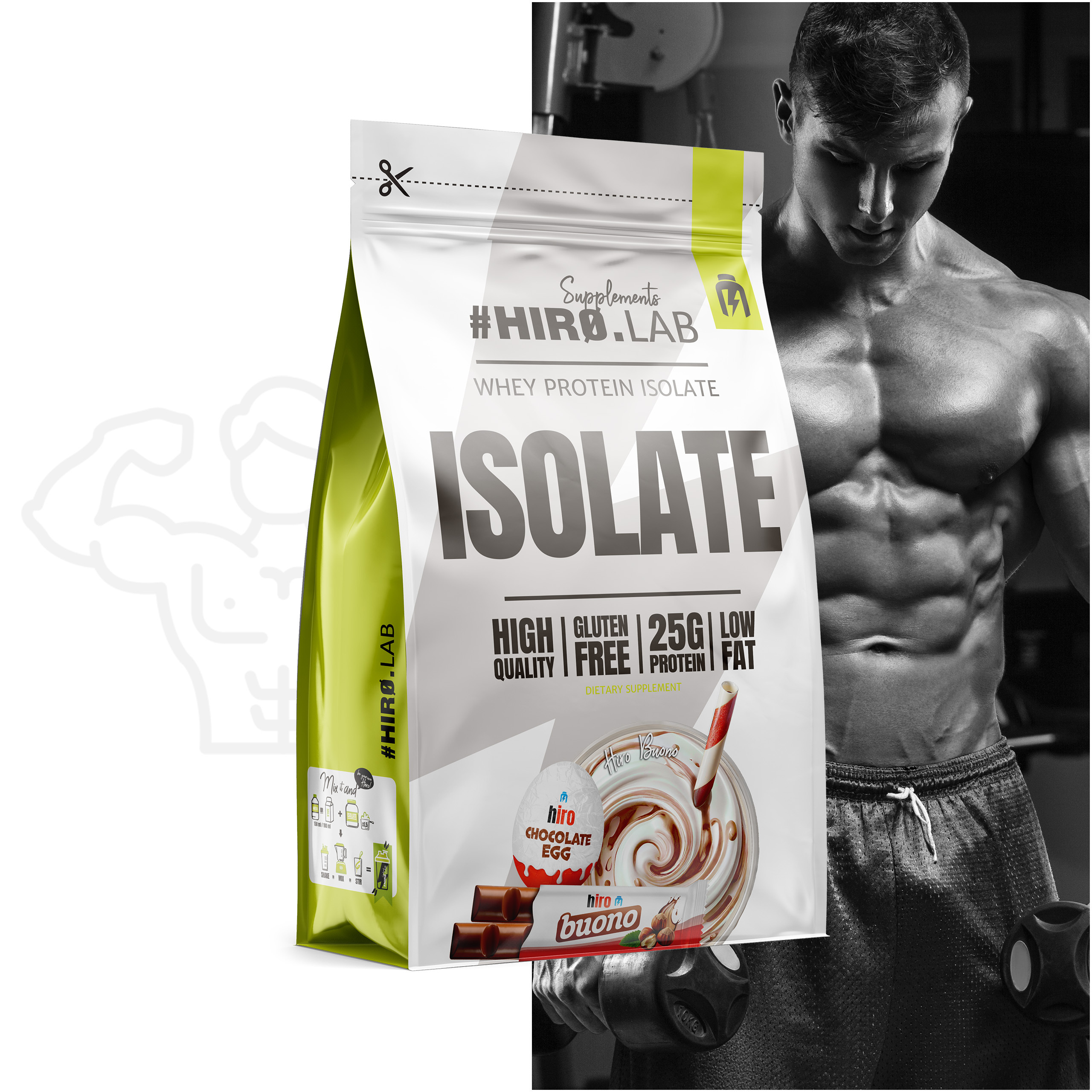 HIRO.LAB - Whey Protein Isolate - 3x 700g - Buono