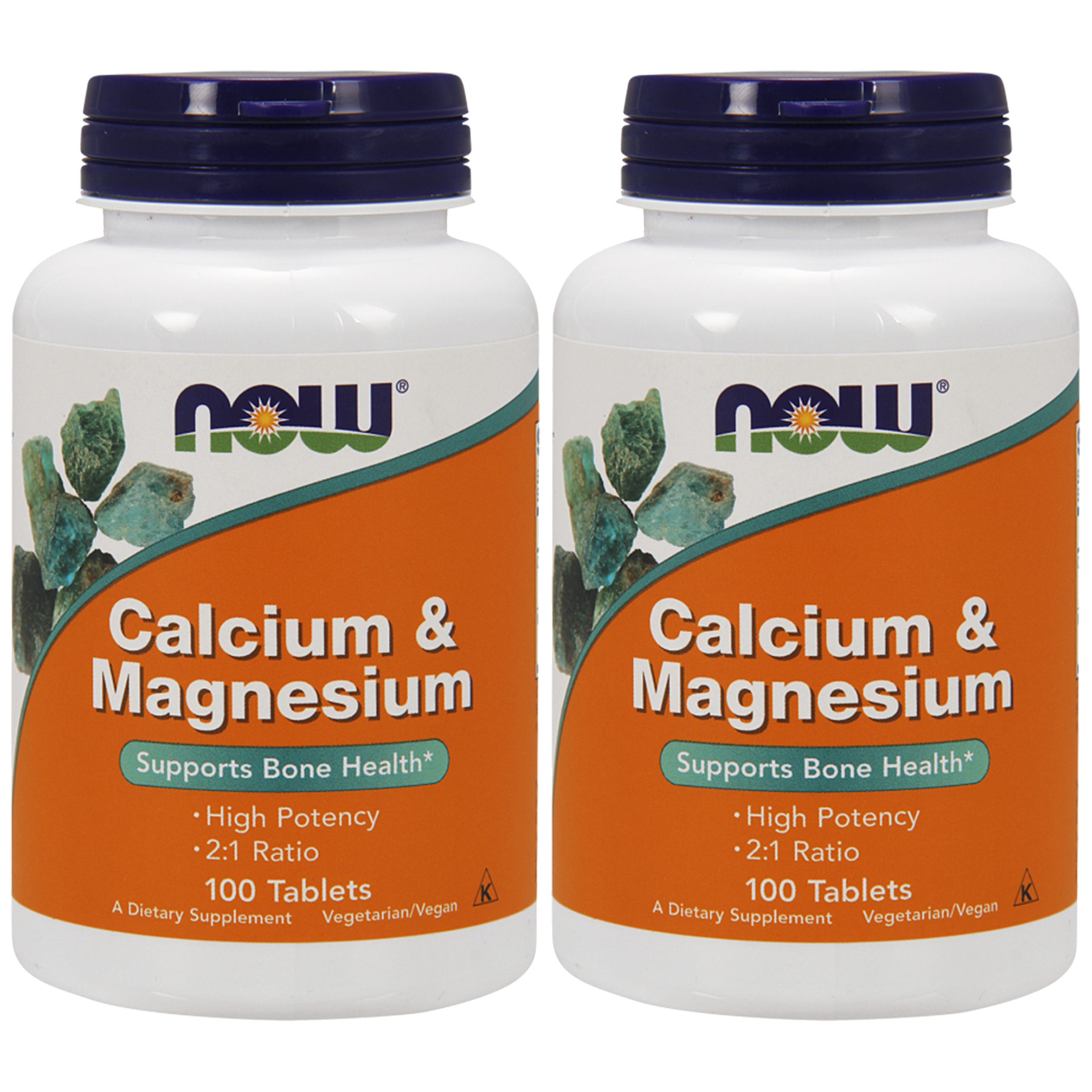 NOW Calcium and Magnesium - 2x 100tabs