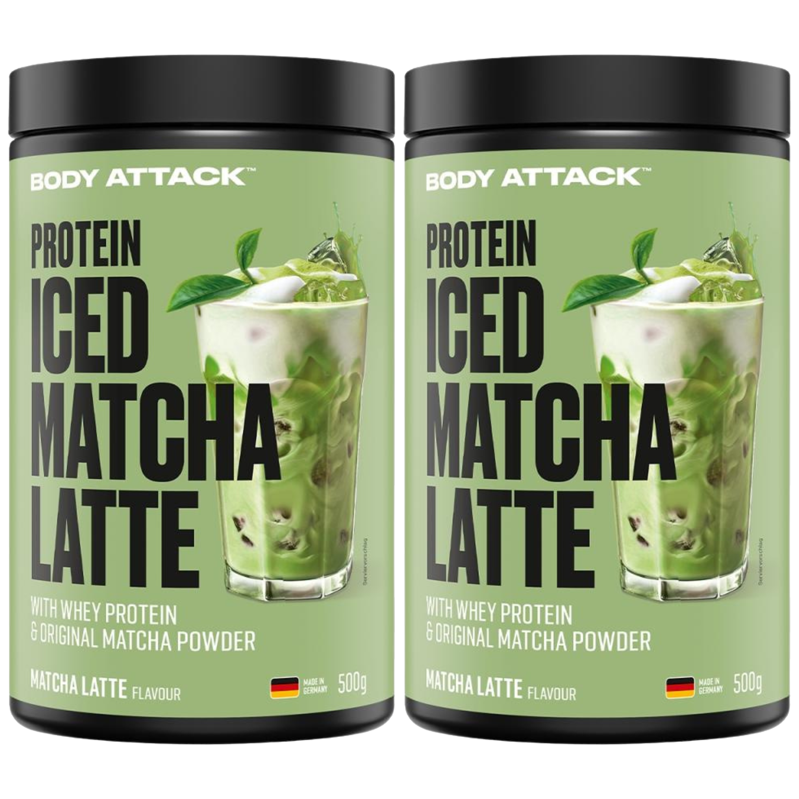 BODY ATTACK - Protein Iced Matcha Latte - 2x 500g - Matcha Latte