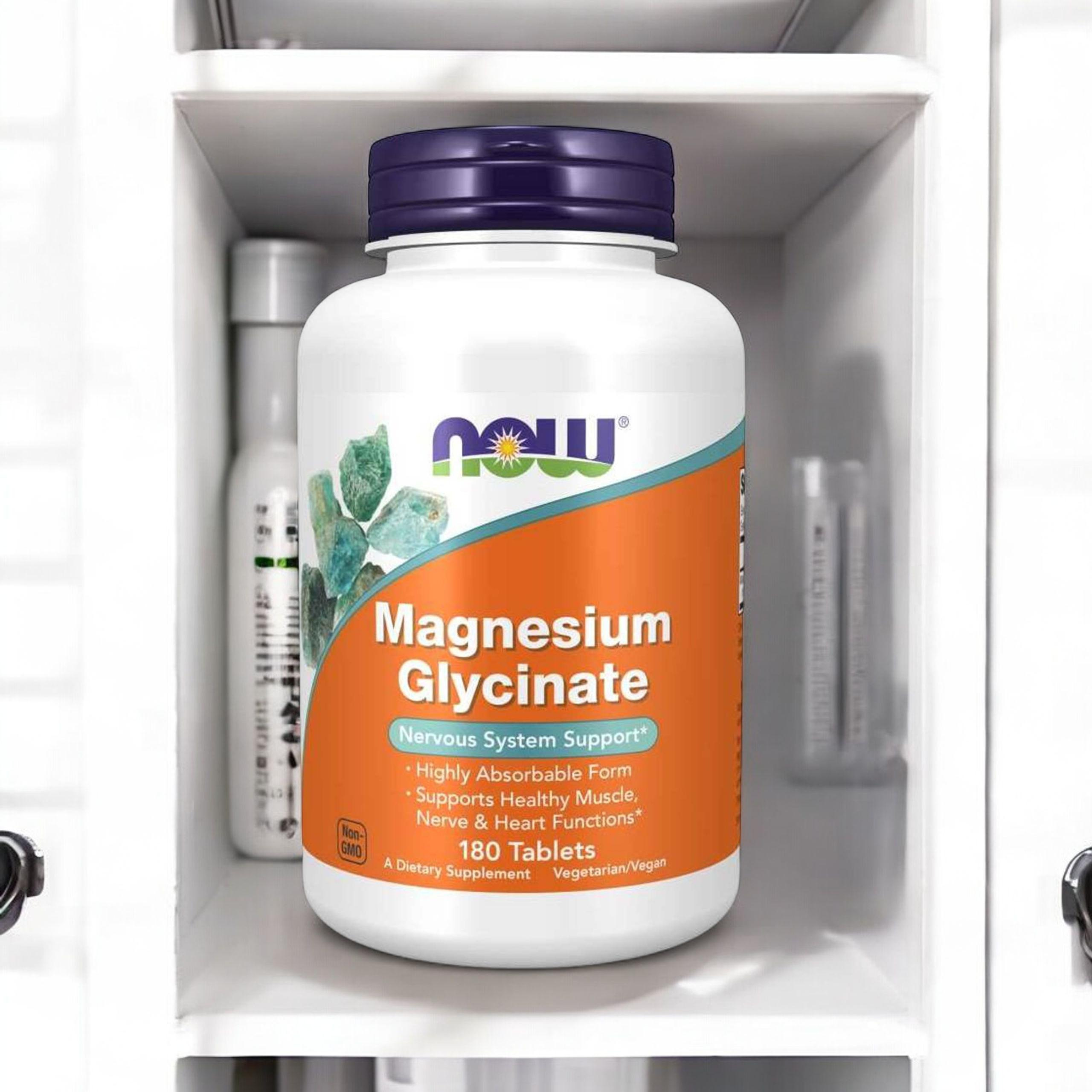 NOW Magnesium Glycinate - 2x 180tabs.