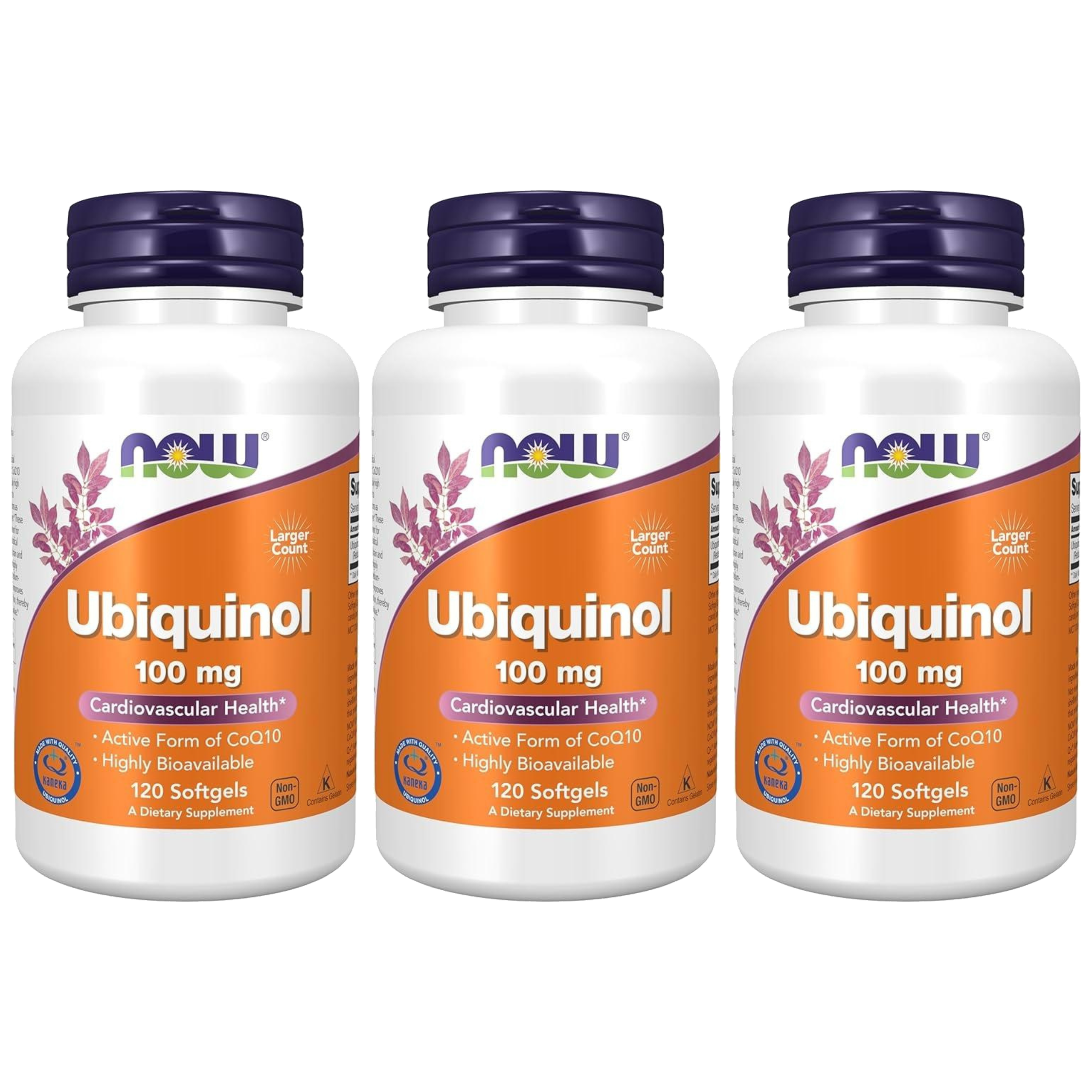 NOW - Ubiquinol 100mg - 3x 120softgels