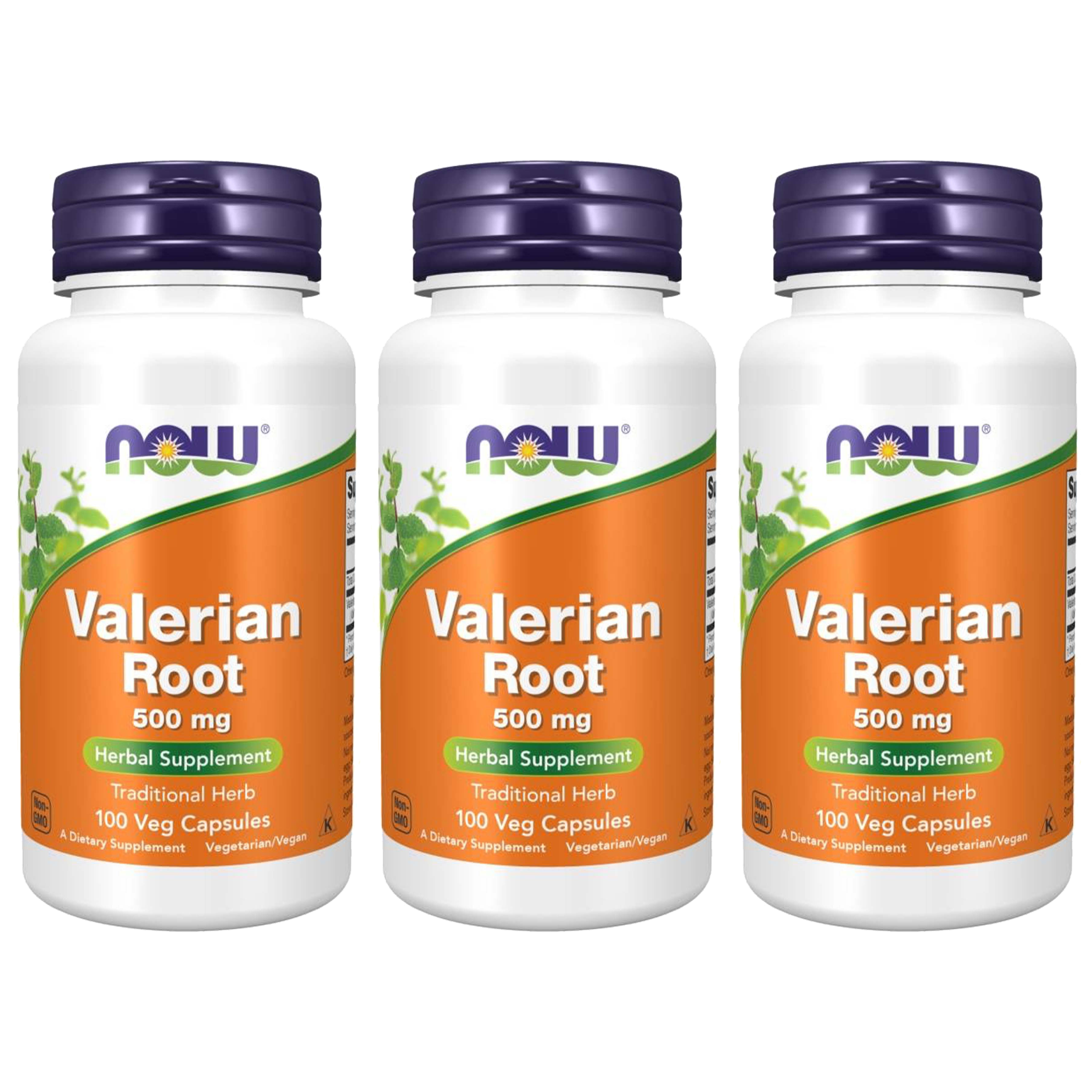 NOW Valerian Root 500mg - 3x 100vcaps