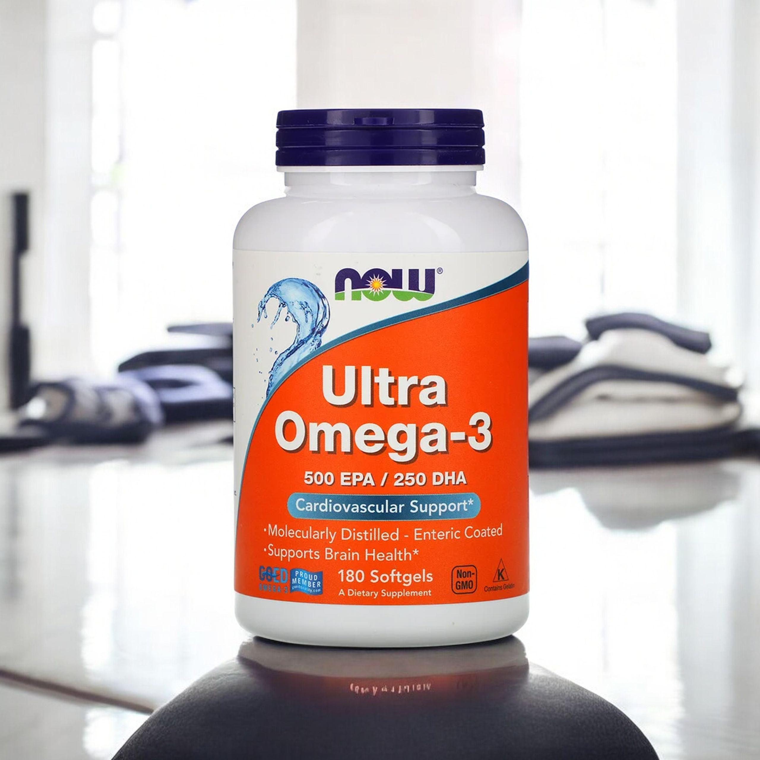NOW Ultra Omega 3 - 500 EPA / 250 DHA - 3x 180softgels