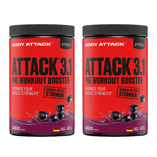 BODY ATTACK Attack 3.1 Pre Workout Booster - 2x 600g