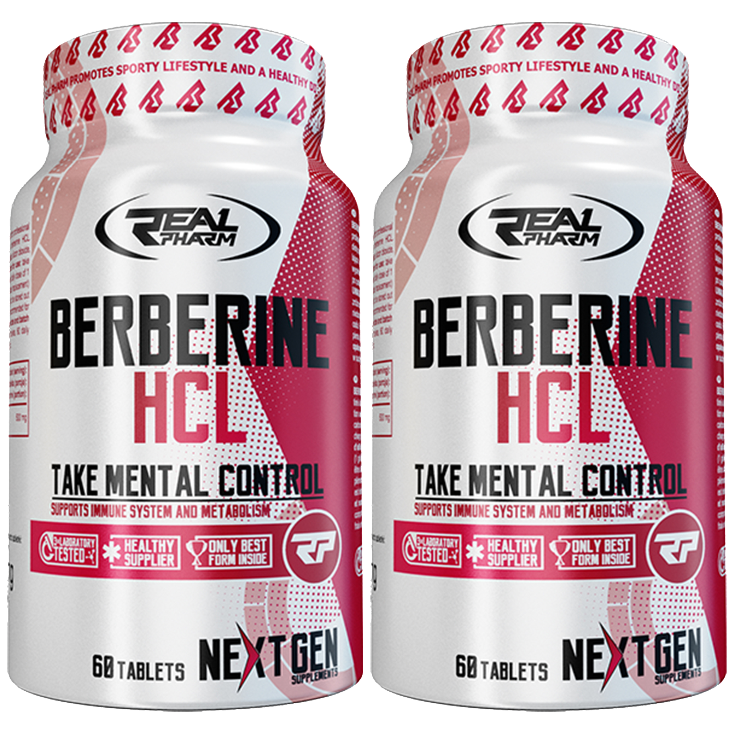REAL PHARM - Berberine HCL - 2x 60tabs.