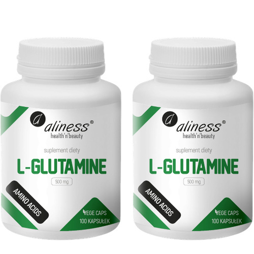 ALINESS - L-Glutamine 500mg - 100vcaps. x2