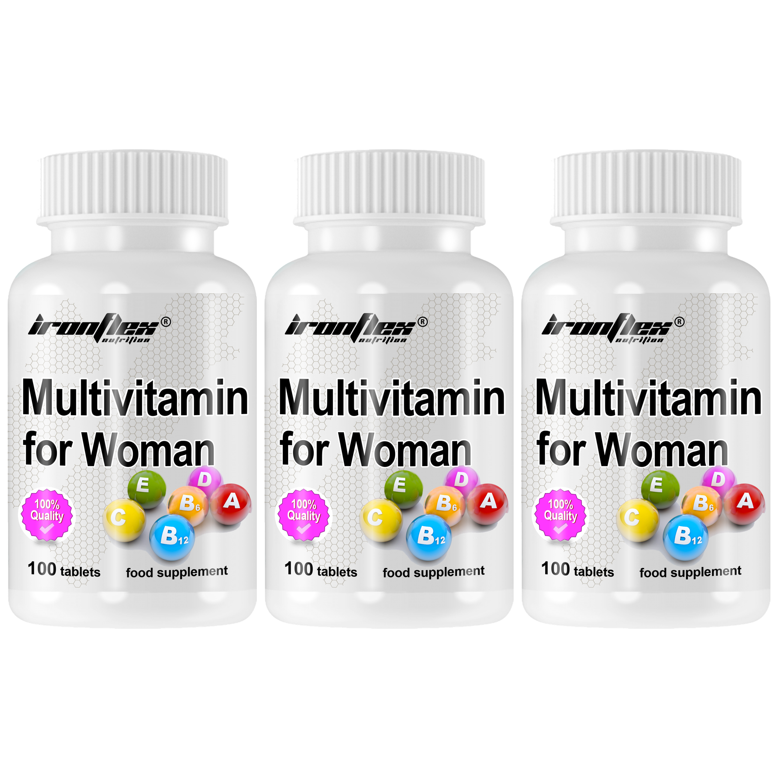IRONFLEX Multivitamin for Women - 3x 100tabs