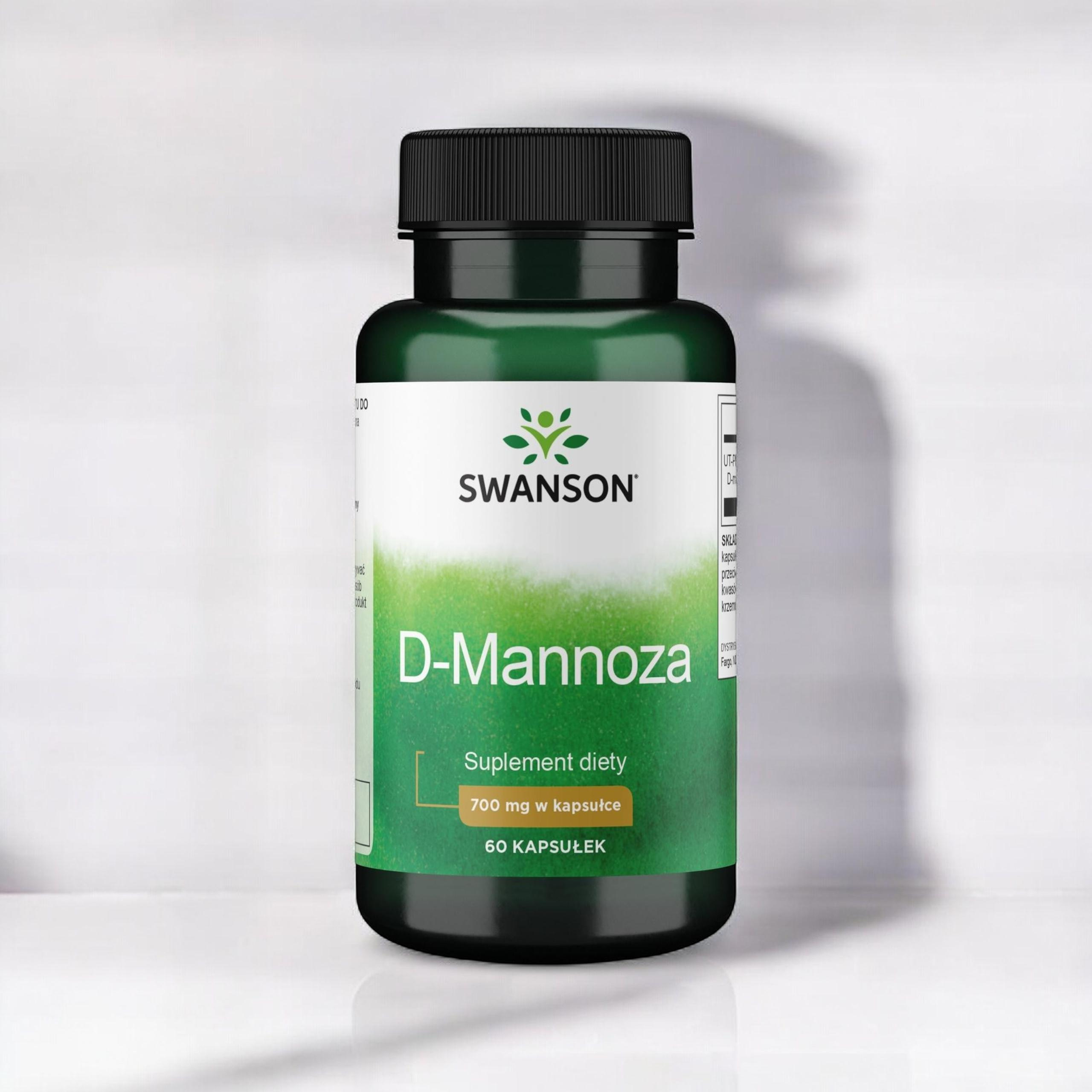 SWANSON - D-Mannoza 700mg - 2x 60vcaps.
