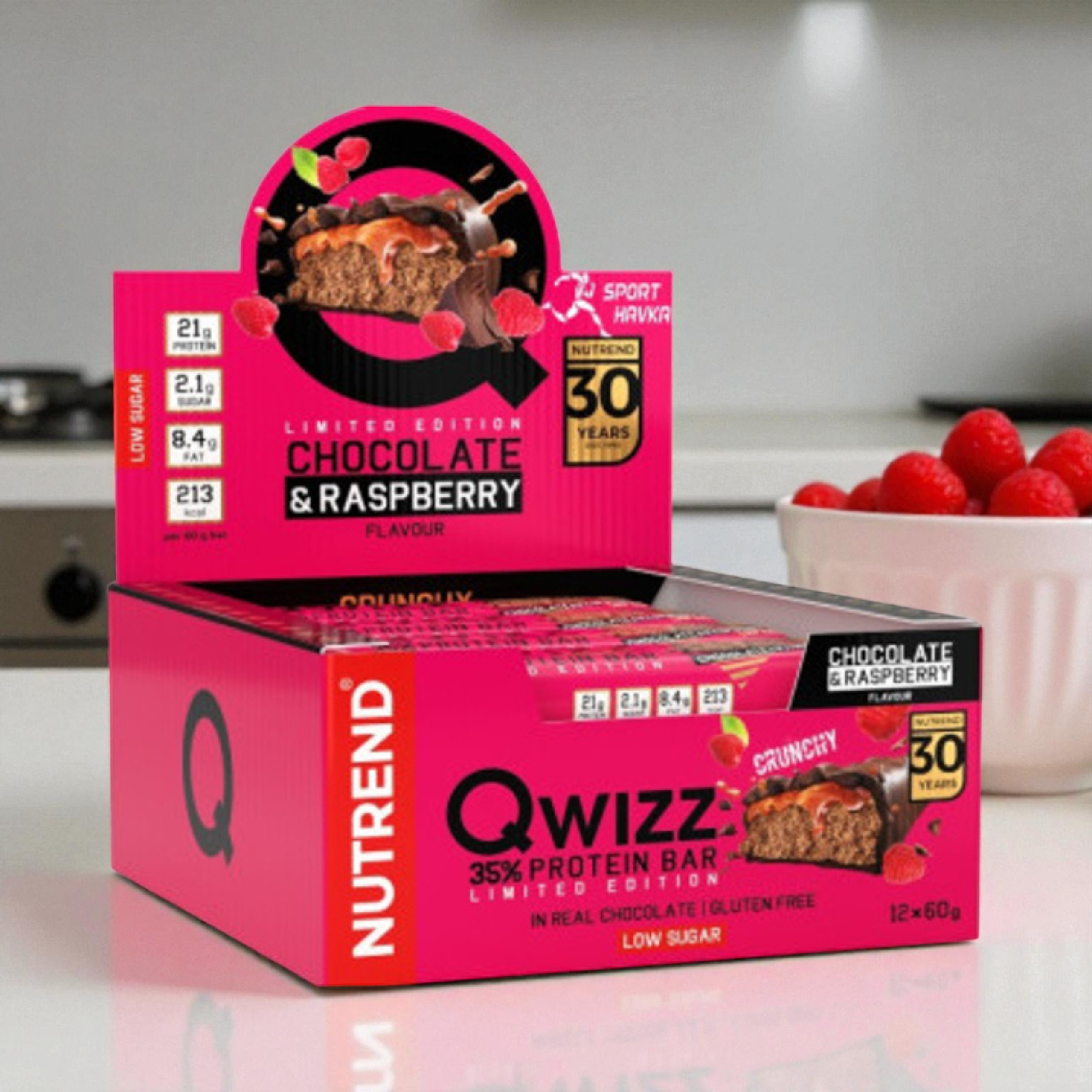 NUTREND - Baton QWIZZ Protein Bar - 24x 2x 60g