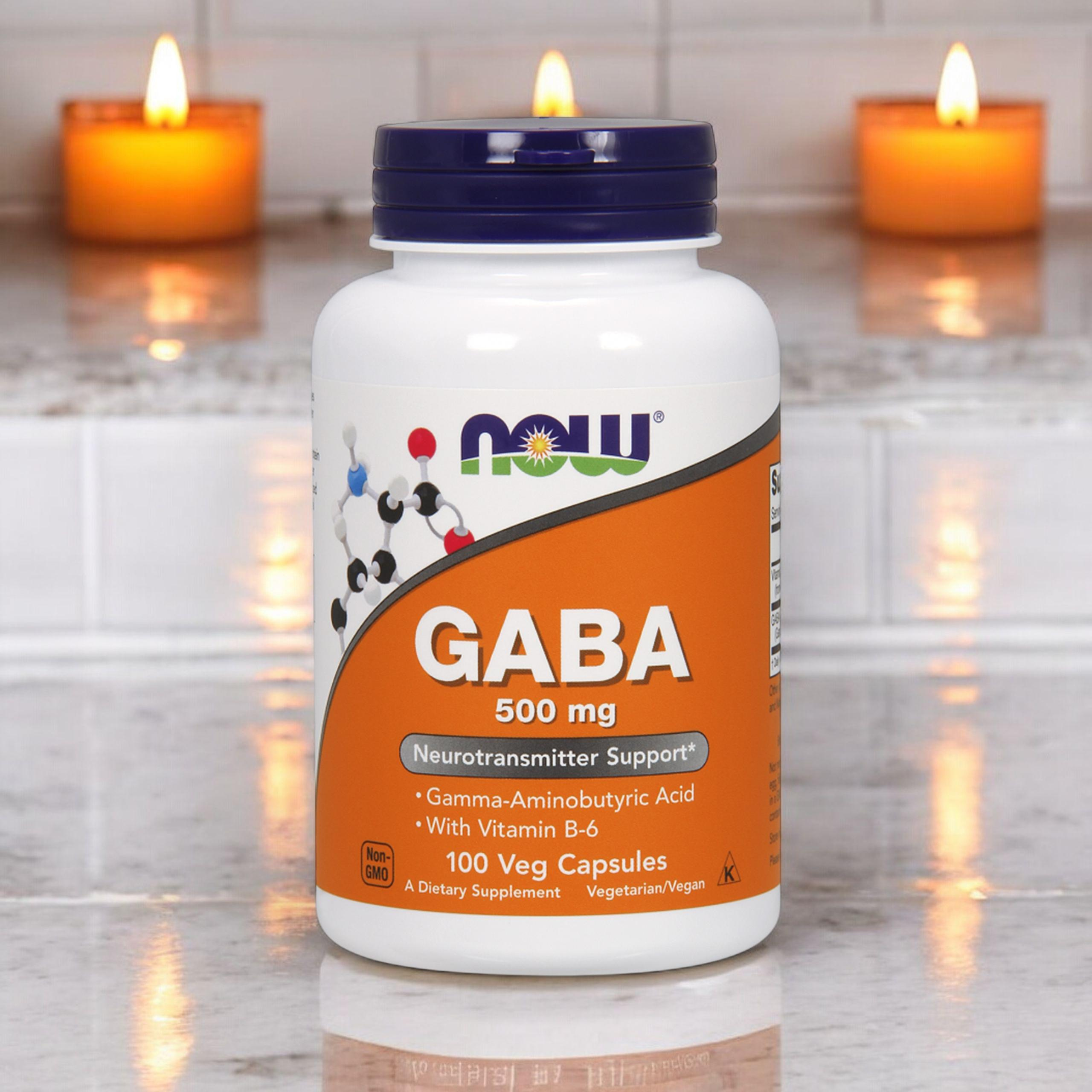 NOW GABA 500mg - 3x 100veg caps