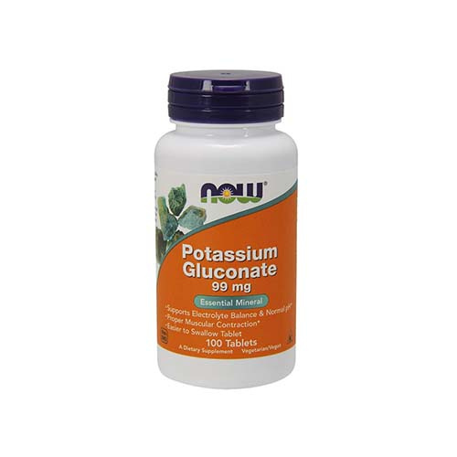 NOW Potassium Gluconate 99 mg - 2x 100tabs.