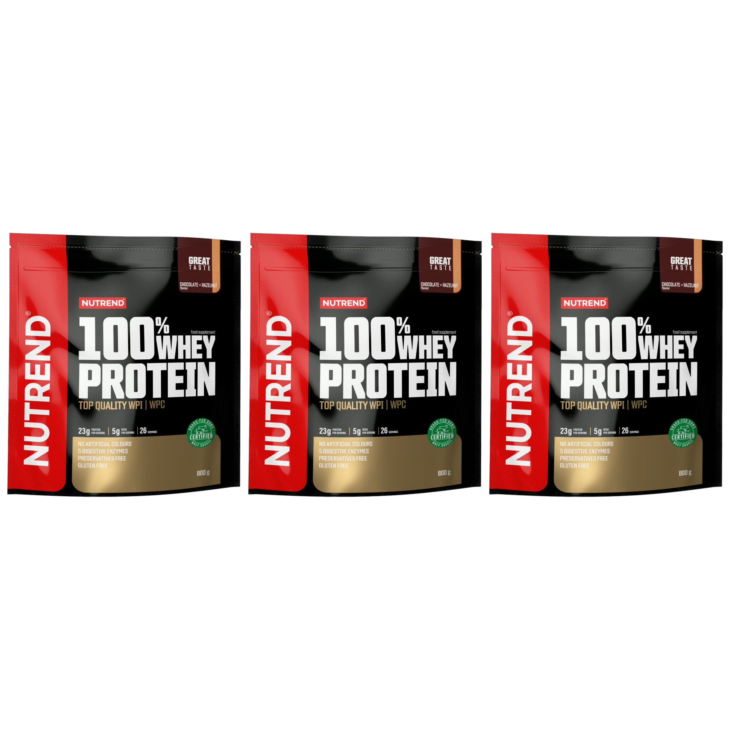 NUTREND - 100% Whey Protein - 3x 800g