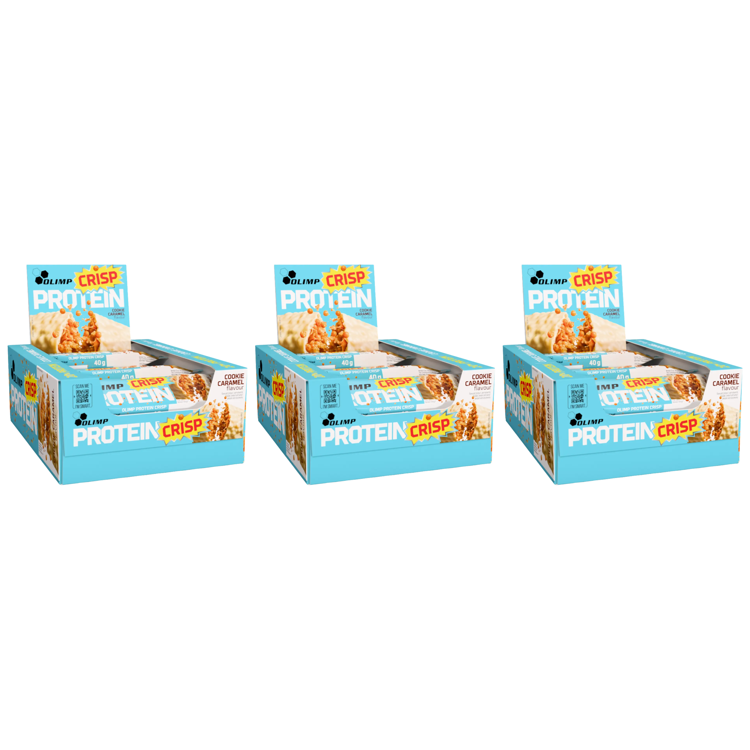 OLIMP - Protein Crisp Bar - 20x 3x 40g - Cookie Caramel