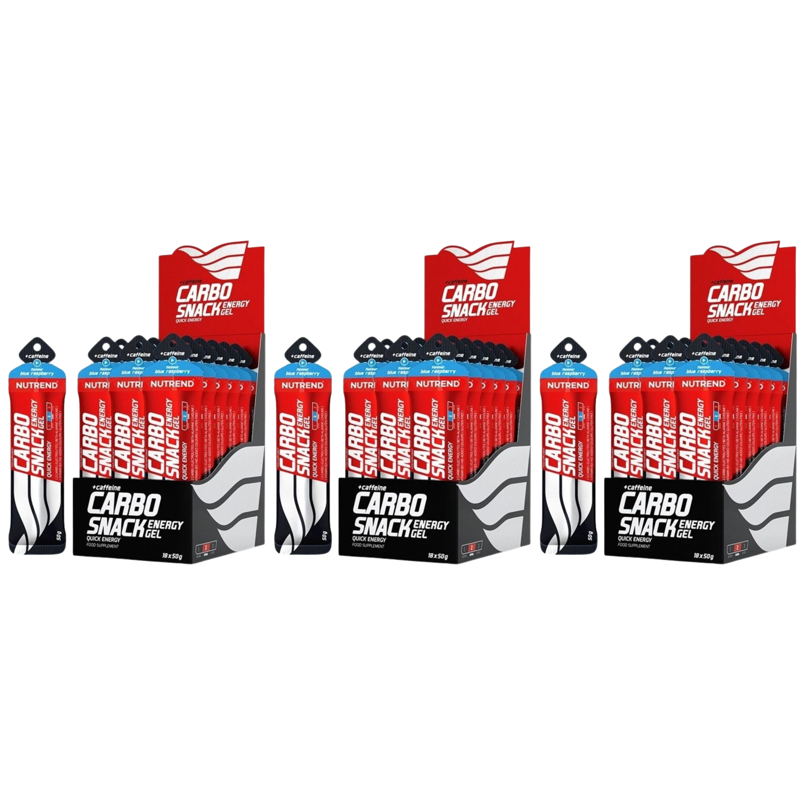 NUTREND - Carbosnack with Caffeine - 18x 3x 50g 