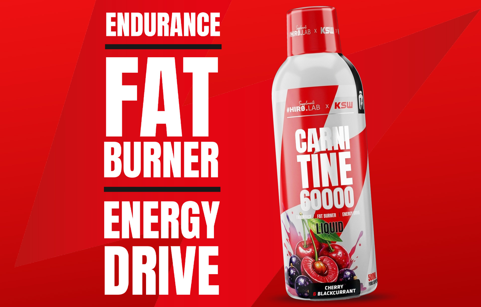 HIRO.LAB x KSW - Carnitine 60000 - 500ml - Cherry Blackcurrant