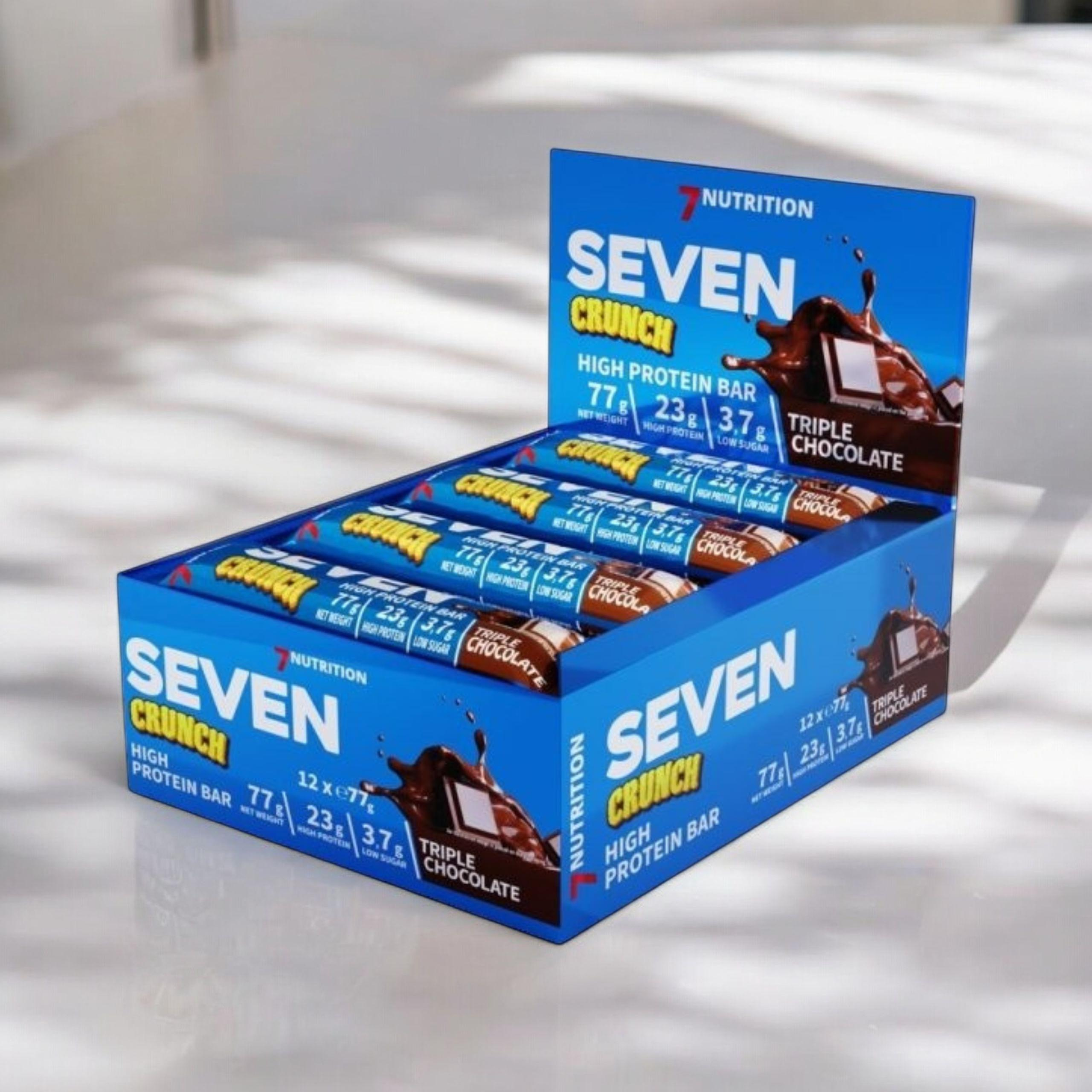 7 NUTRITION - Seven Crunch HP Bar - 12x 2x 77g - Triple Chocolate