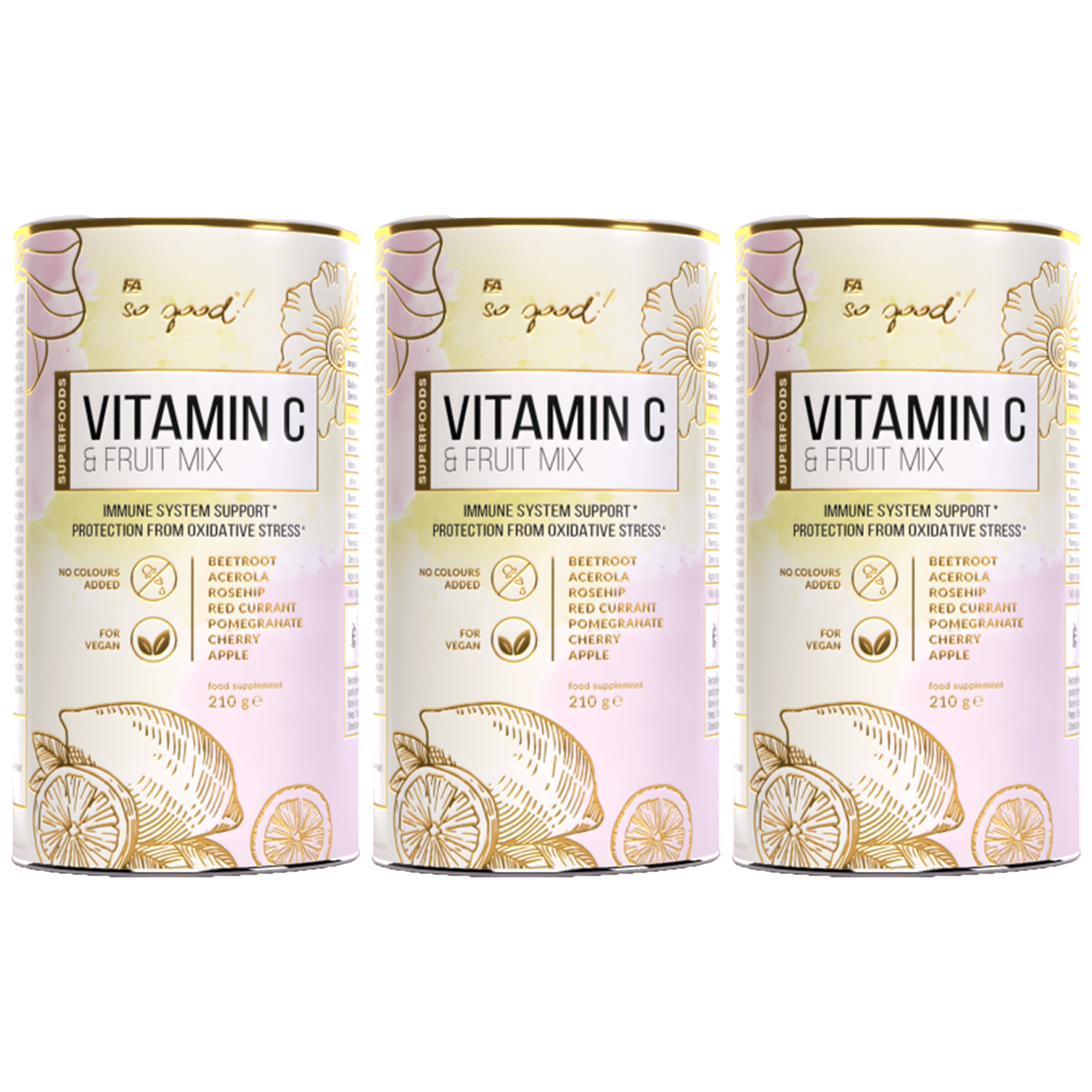 FITNESS AUTHORITY So Good Vitamin C & Fruit Mix - 3x 210g