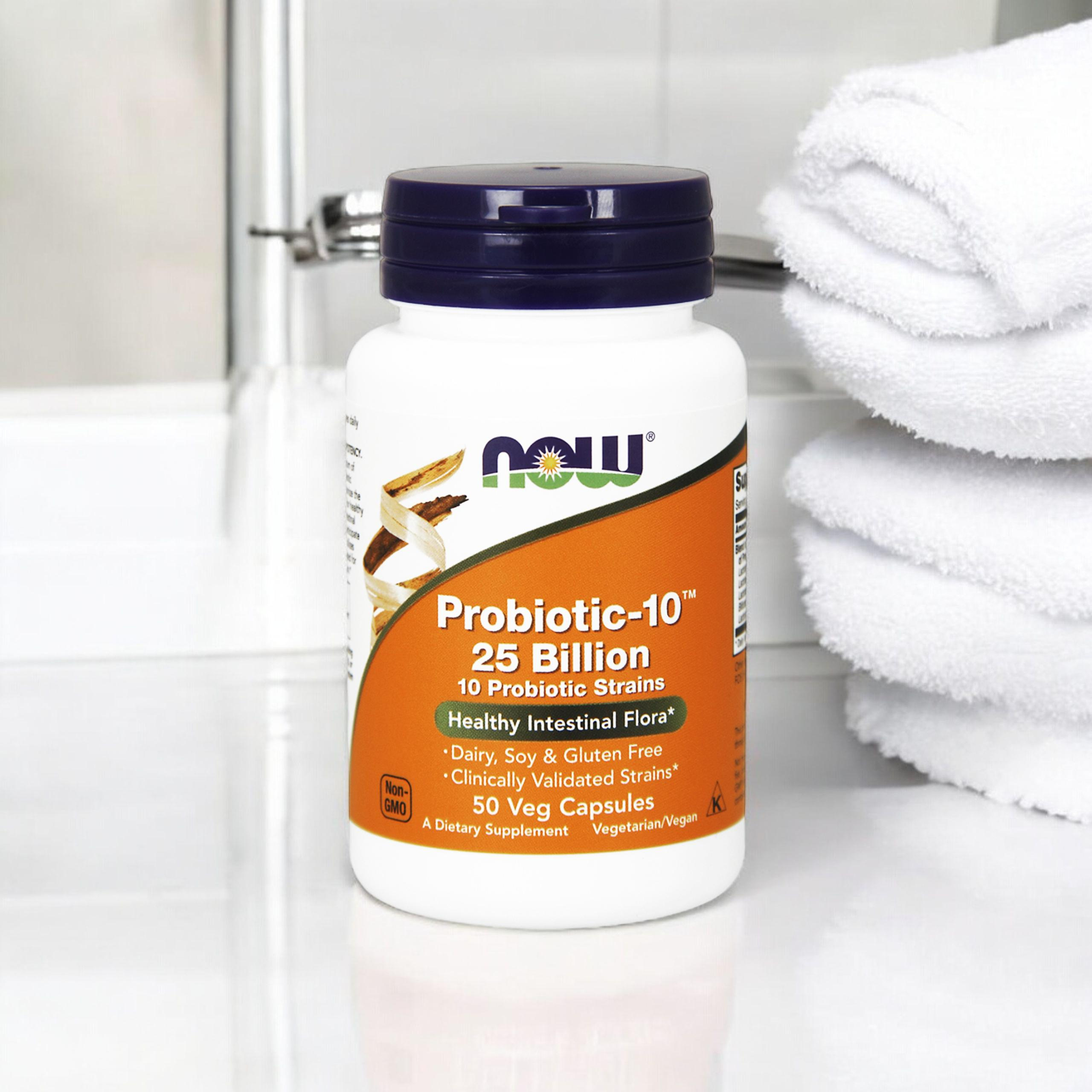 NOW Probiotic-10 25 Billion - 3x 50vegcaps