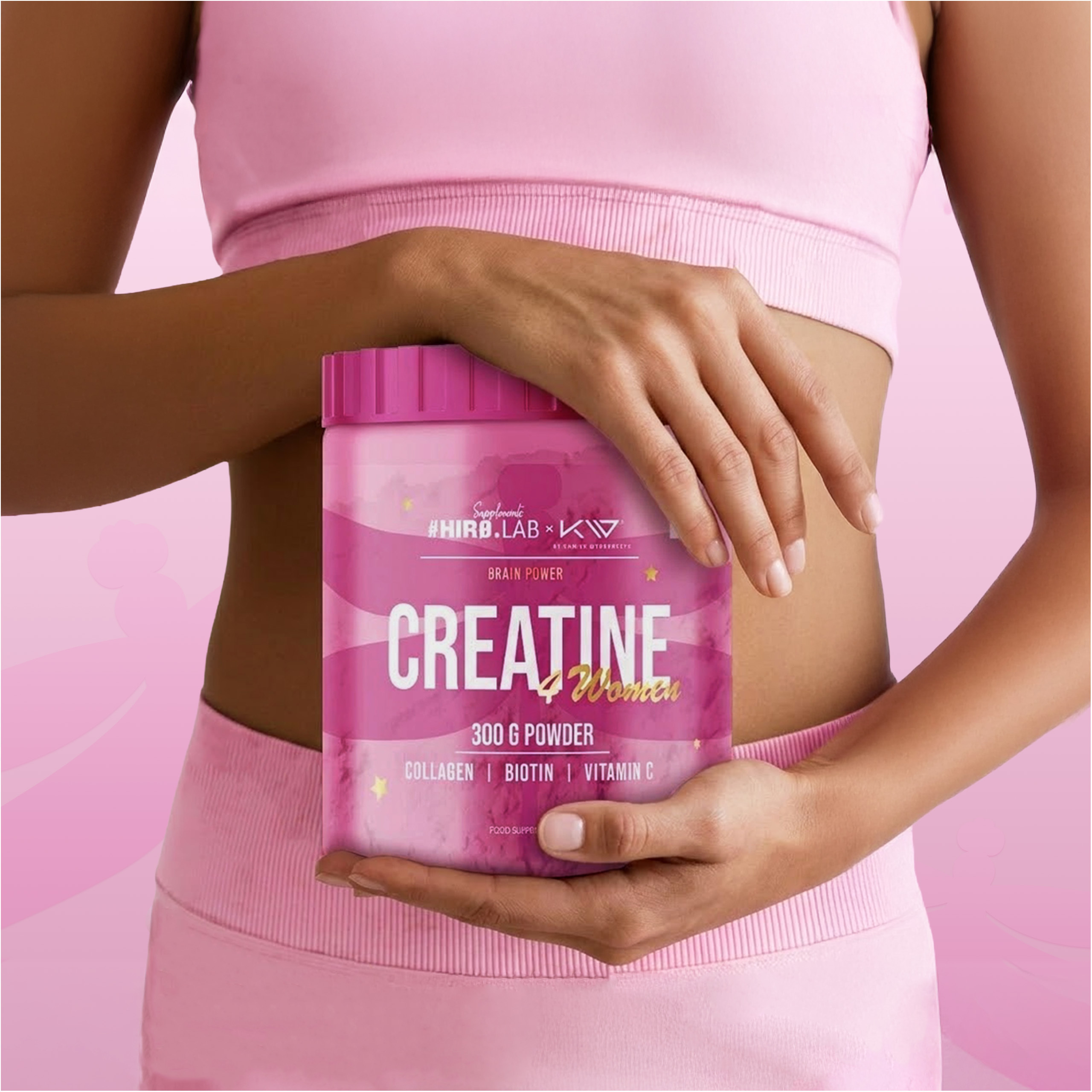 HIRO.LAB - Creatine 4 Women with Collagen - 3x 300g - Lemon Orange