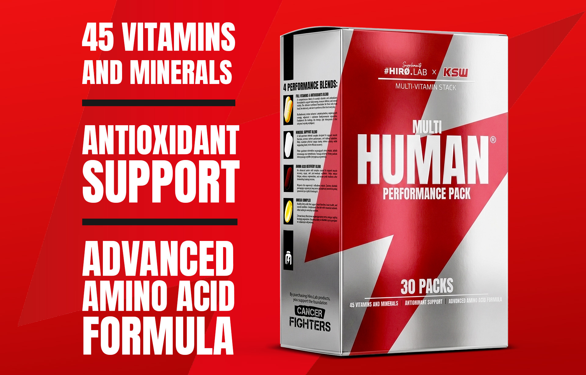 HIRO.LAB x KSW - MultiHuman Performance Pack - 30packs.