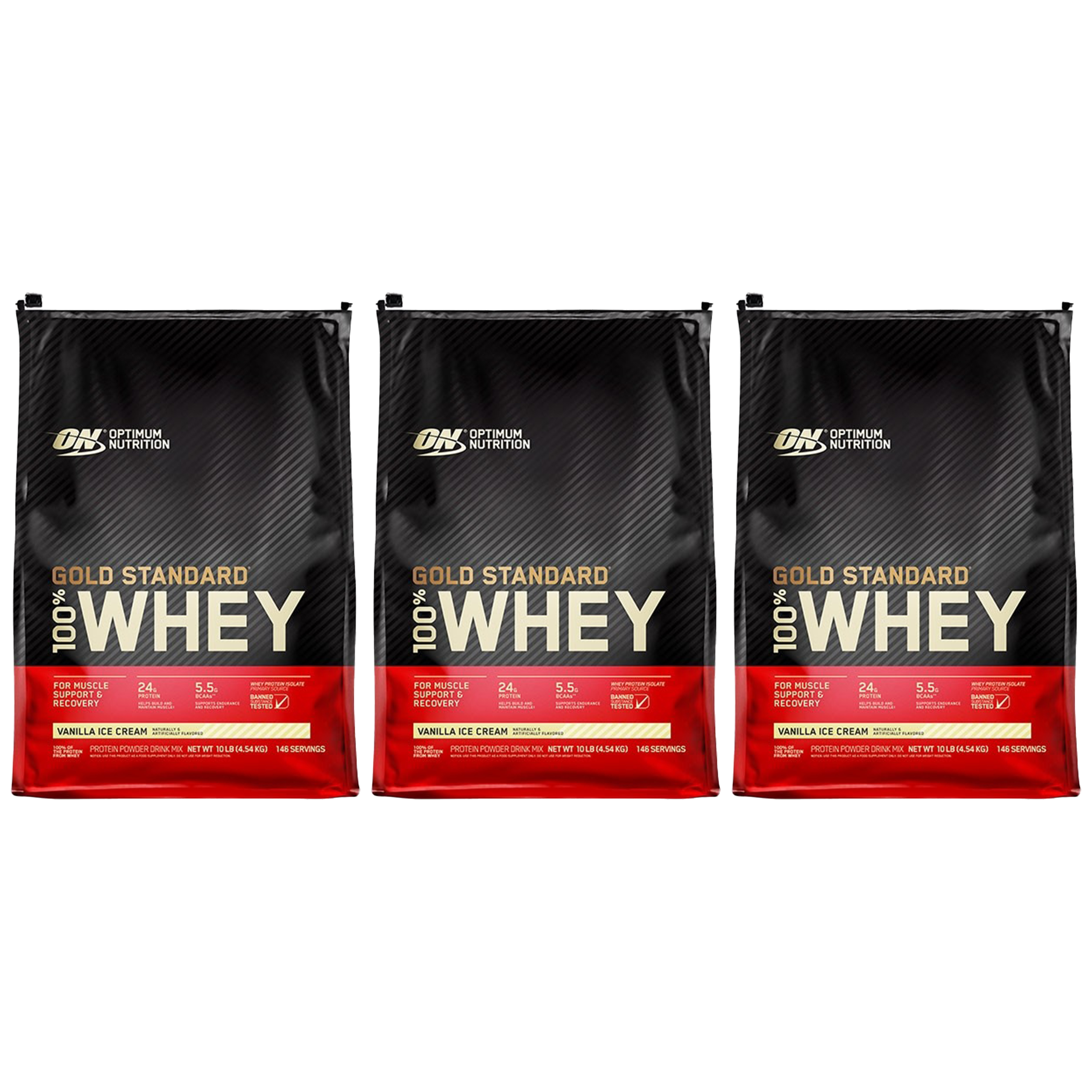 OPTIMUM NUTRITION Whey Gold Standard - 3x 4540g