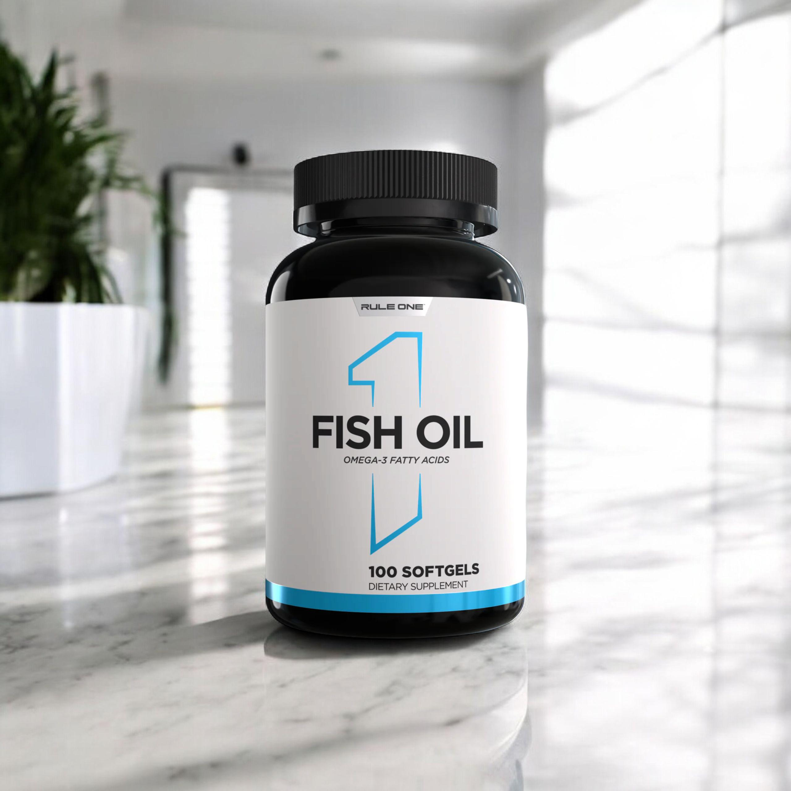 RULE 1 - R1 Fish Oil Omega 3 Fatty Acids - 2x 100softgels.