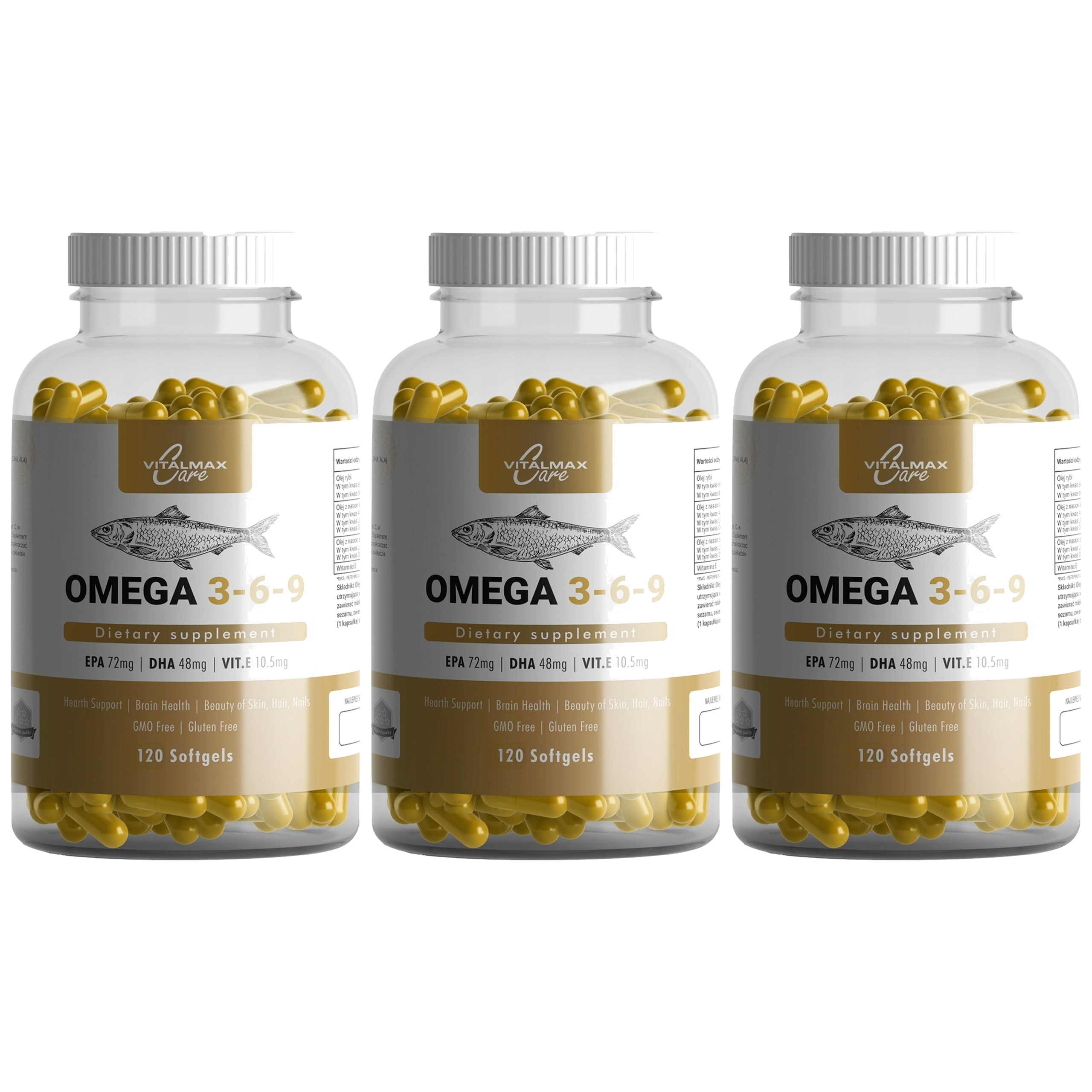 VITALMAX - Omega 3-6-9 - 3x 120softgels
