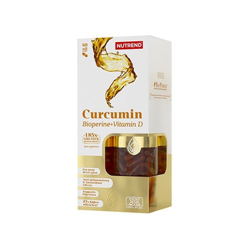 NUTREND Curcumin + Bioperine + Vitamin D (Kurkuma z Piperyną) - 2x 60caps
