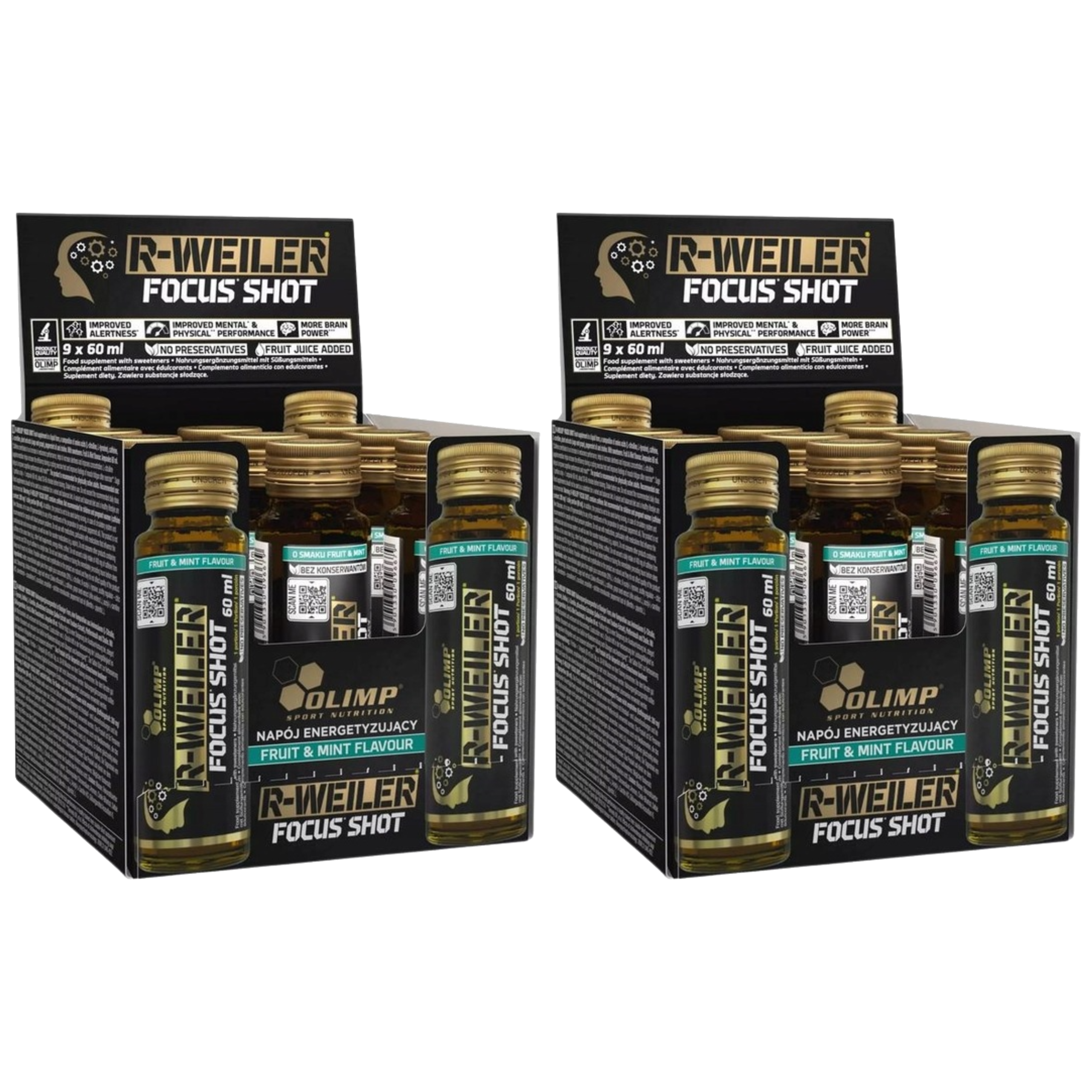 OLIMP - Focus Shot - 9x 2x 60ml - Fruit & Mint
