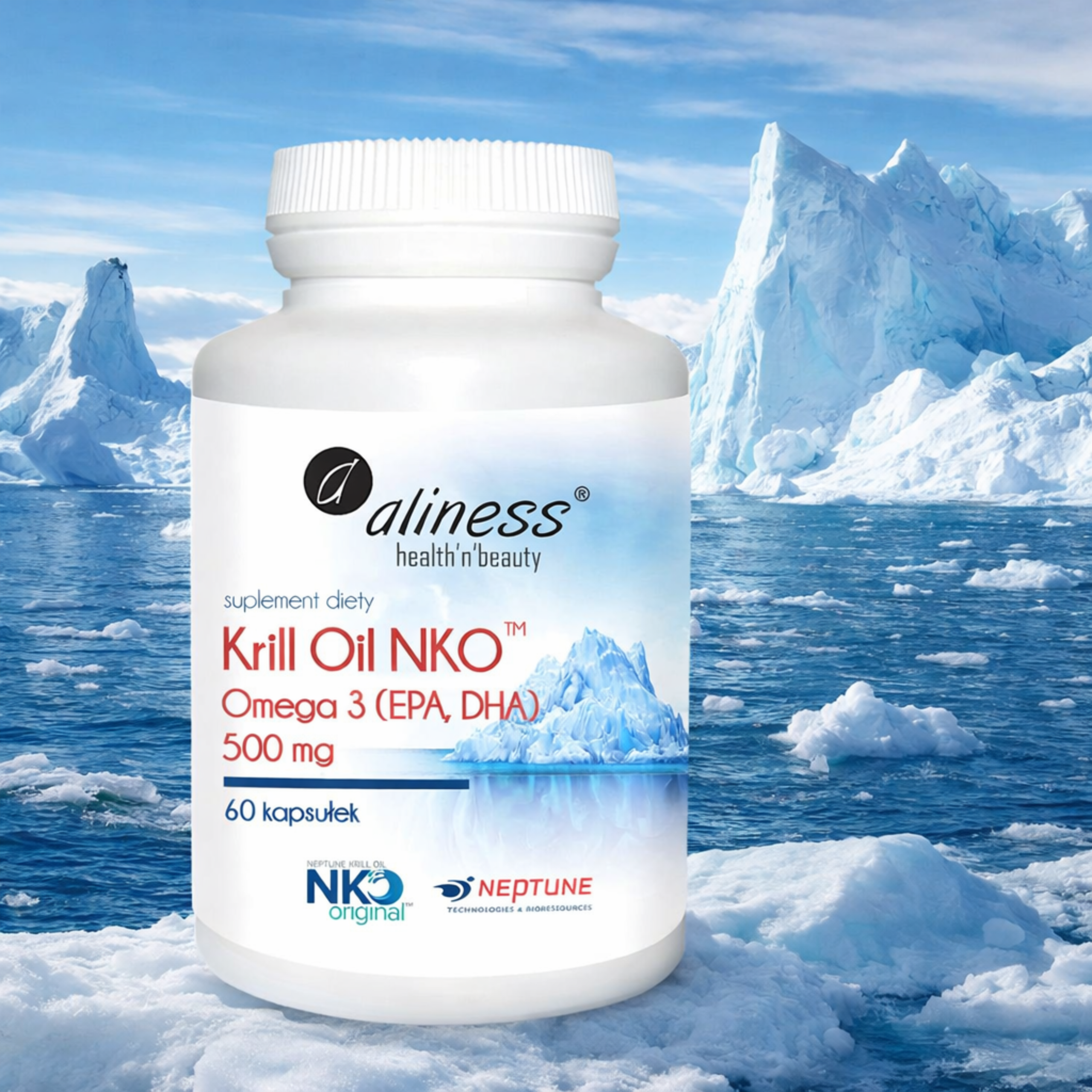 ALINESS - Krill Oil NKO 500mg - 60caps. x3