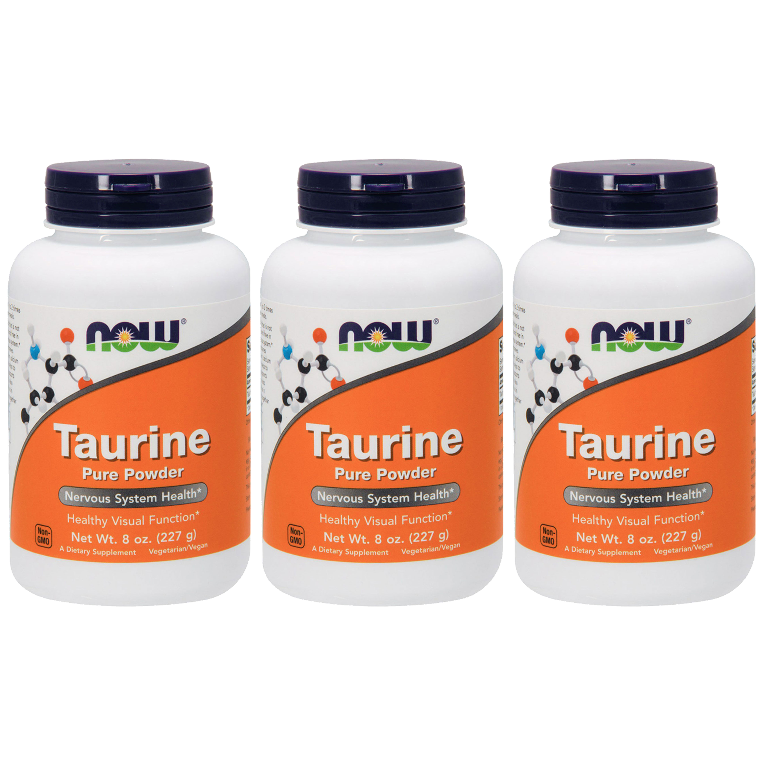NOW Taurine Pure Powder - 3x 227g