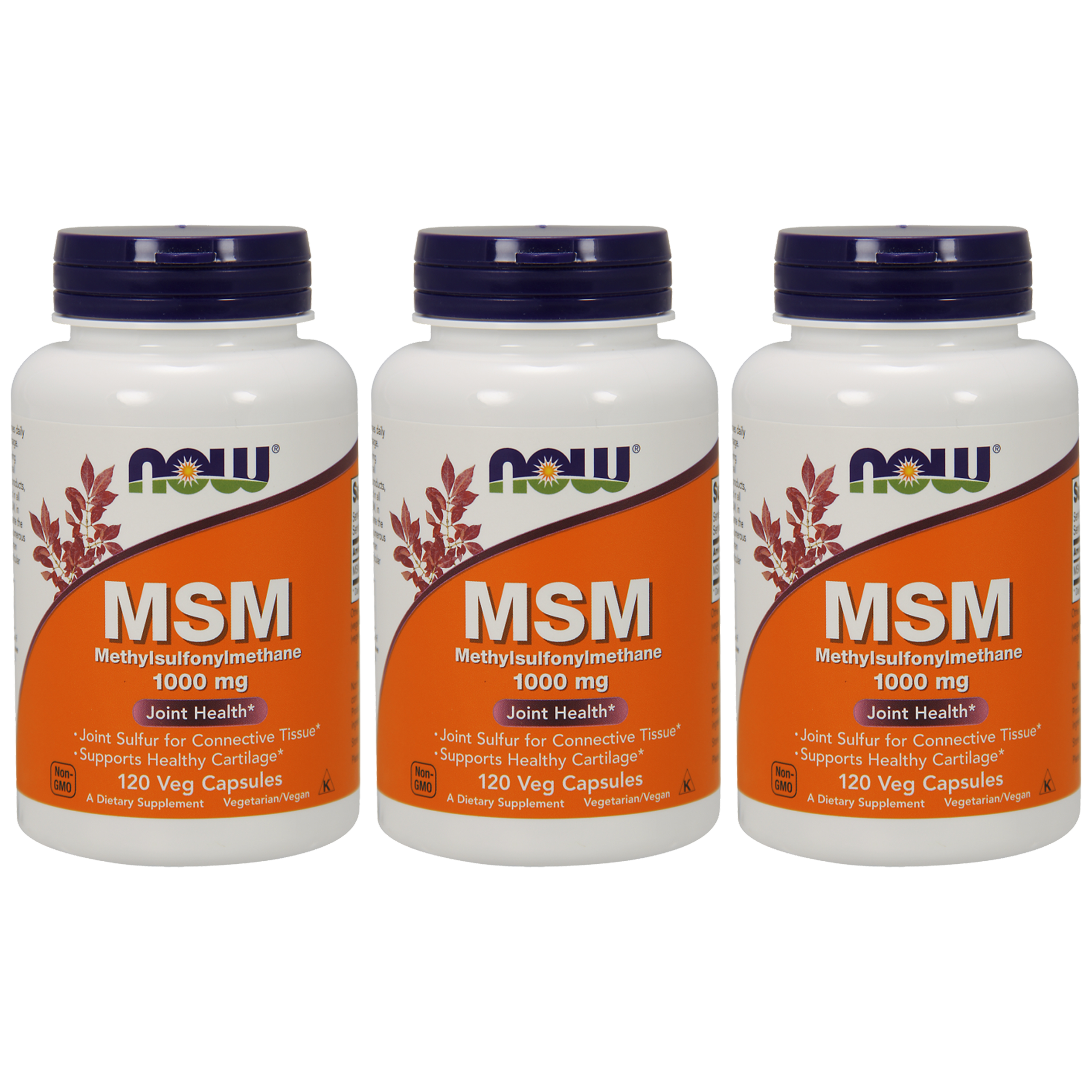 NOW MSM 1000mg - 3x 120vcaps