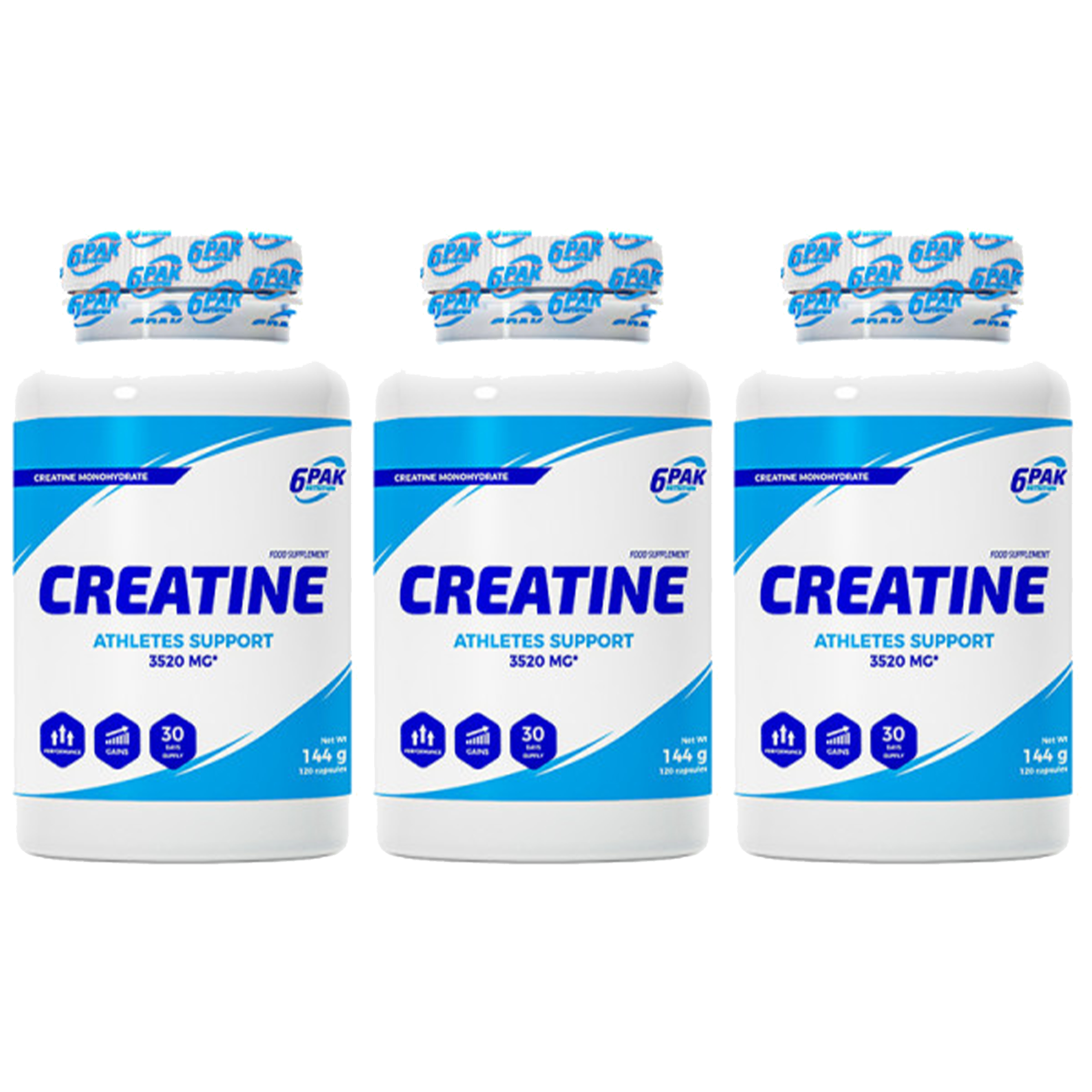 6PAK Creatine - 3x 120caps