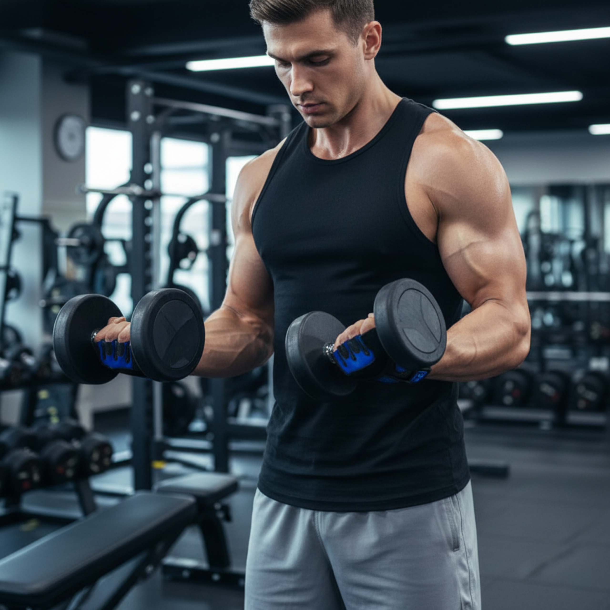 MEX SPORT - Rękawice M-Fit Blue