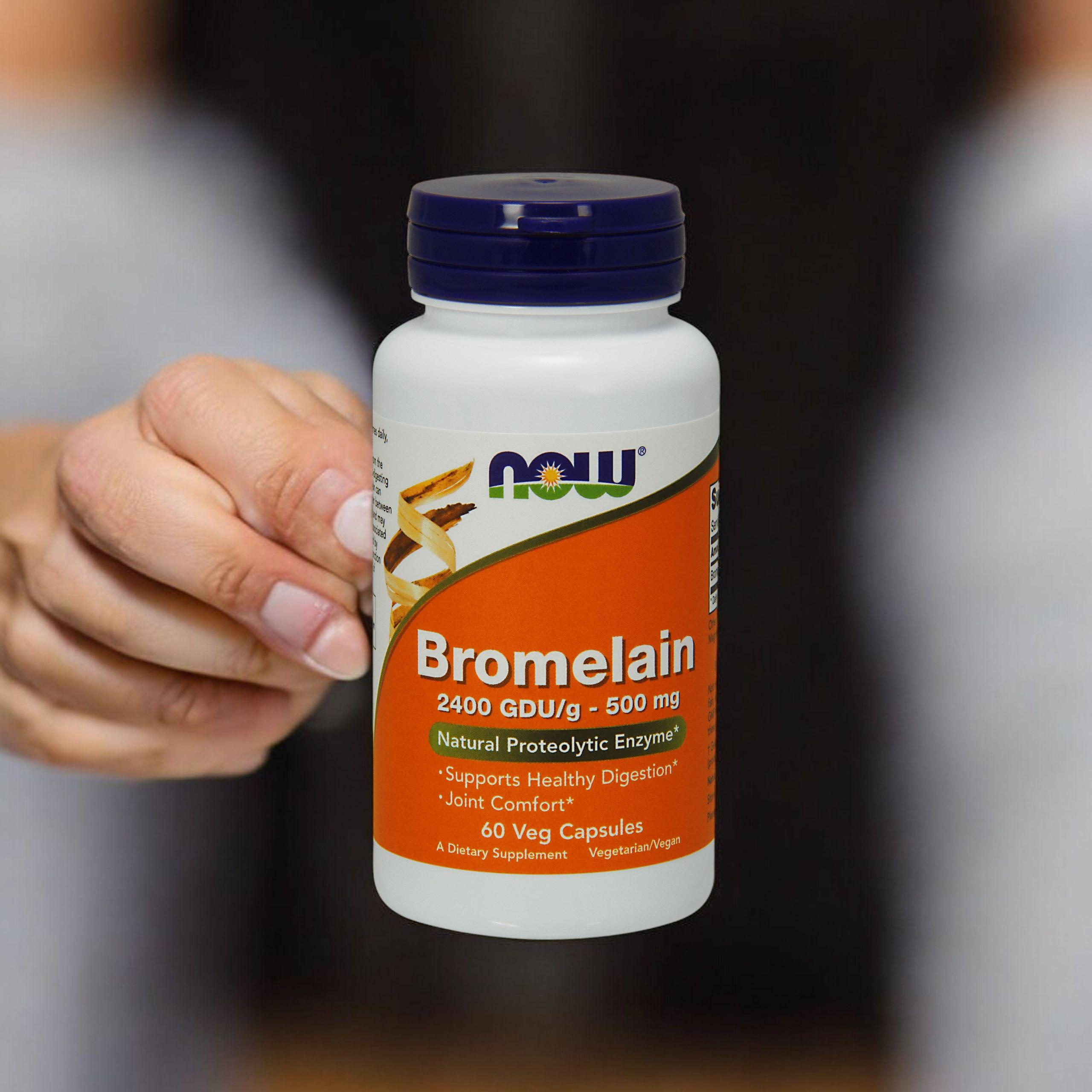 NOW Bromelain (Bromelina) - 3x 60vcaps