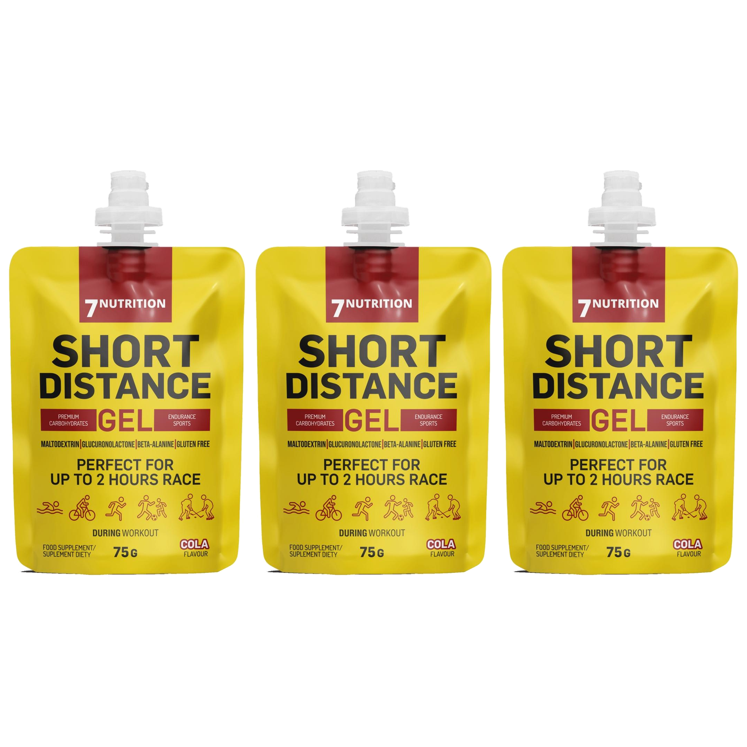 7 NUTRITION - Short Distance Gel - 3x 75g - Cola