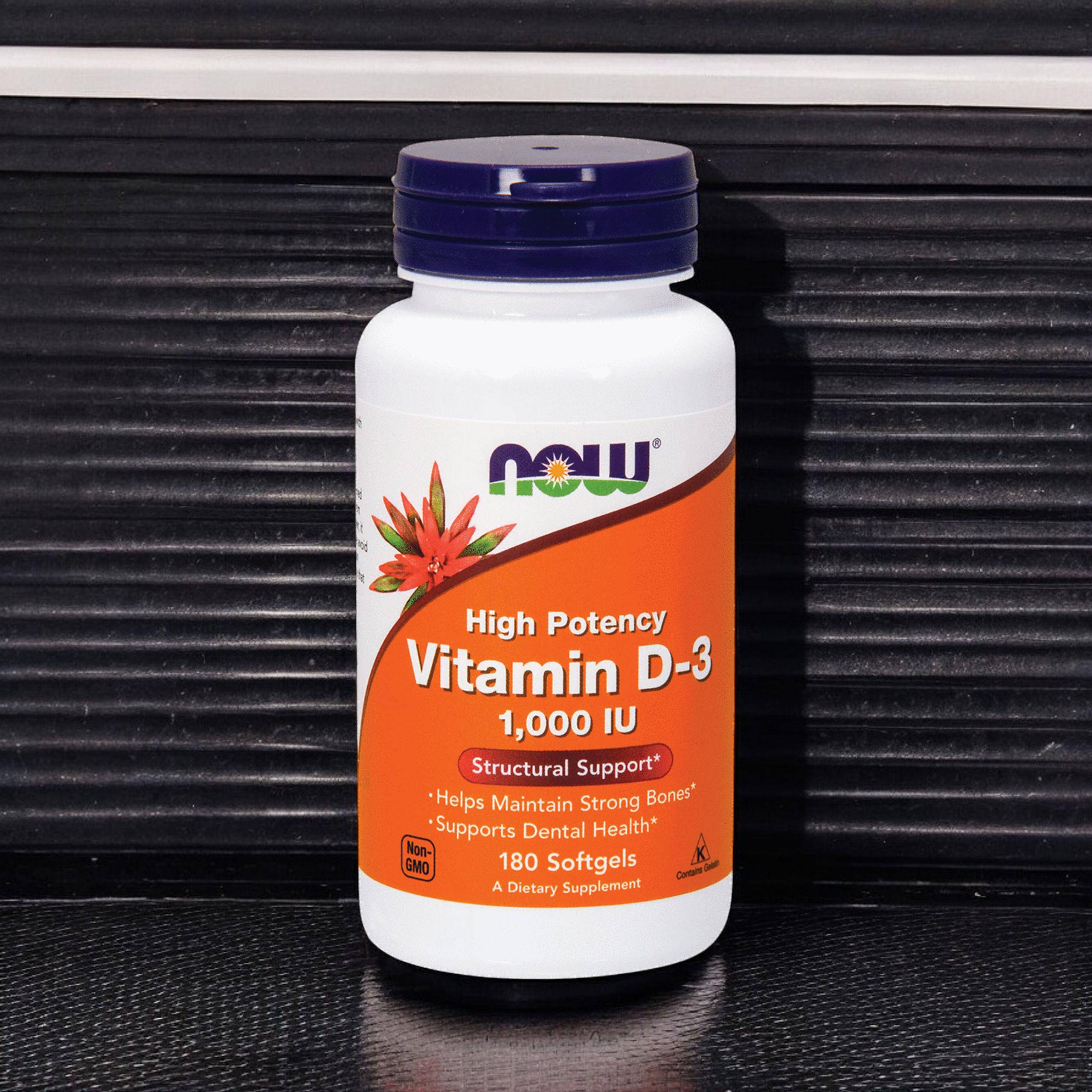 NOW Vitamin D3 1000IU - 3x 180 softgels