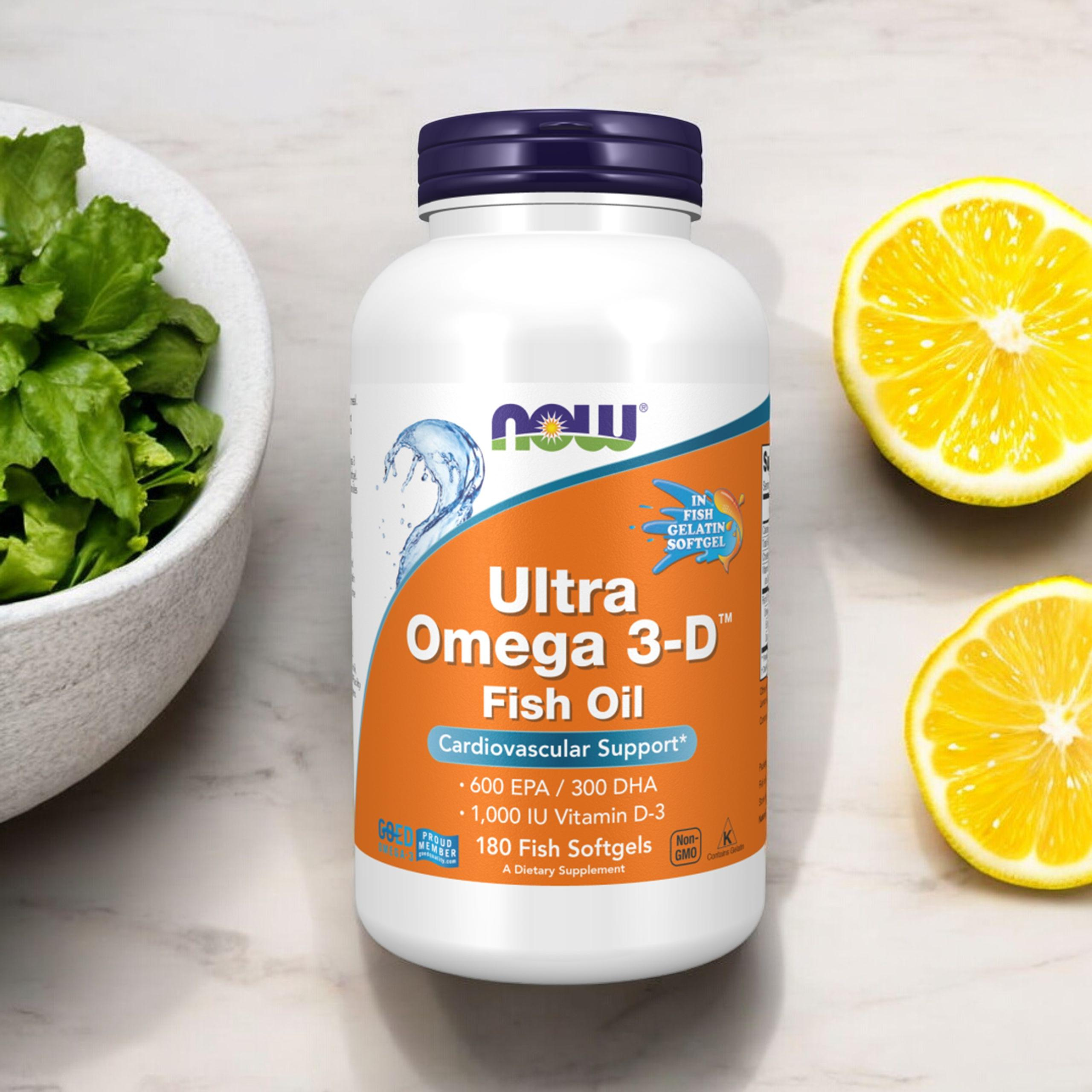 NOW Ultra Omega 3-D Fish Oil - 3x 180softgels