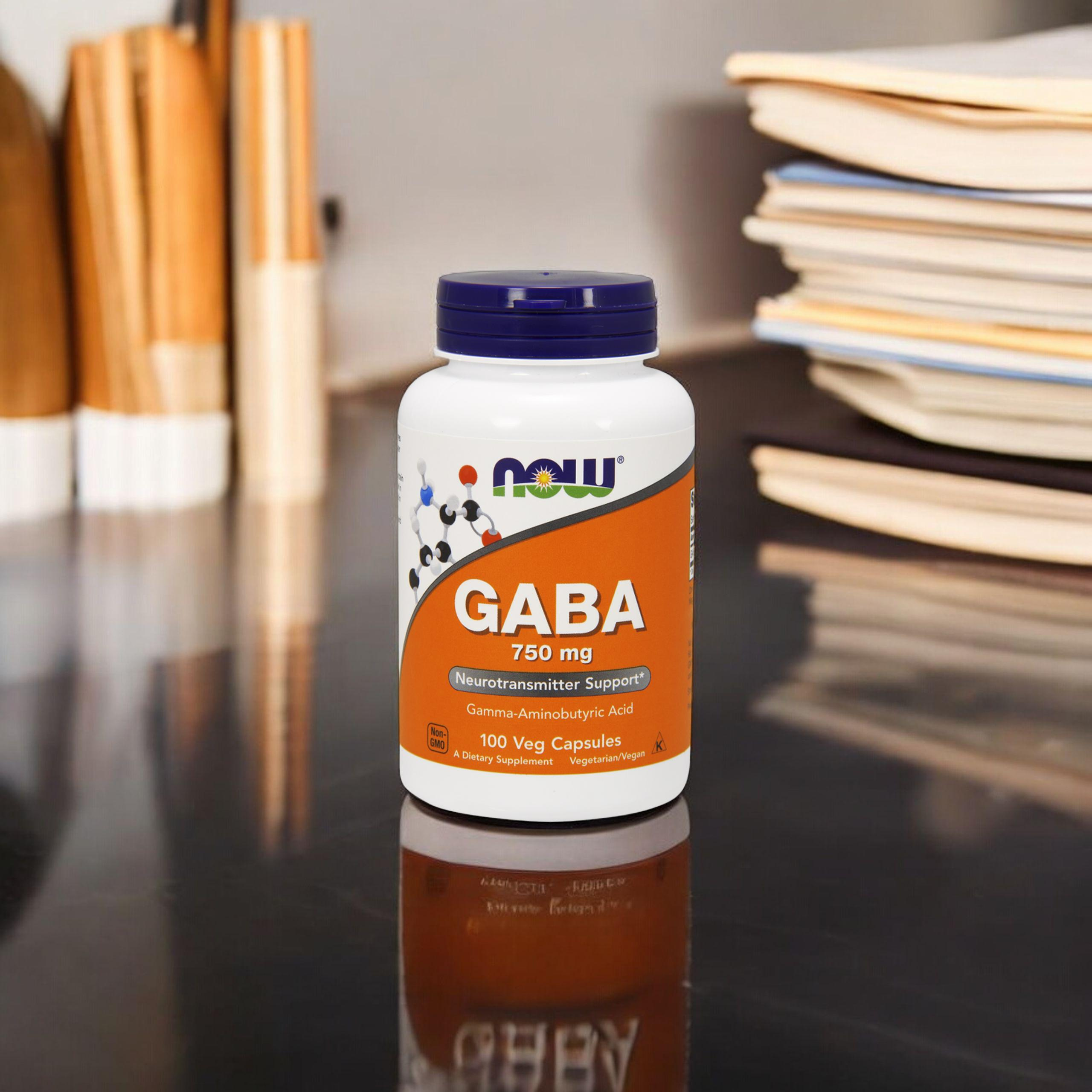 NOW Gaba 750mg - 3x 100vegcaps