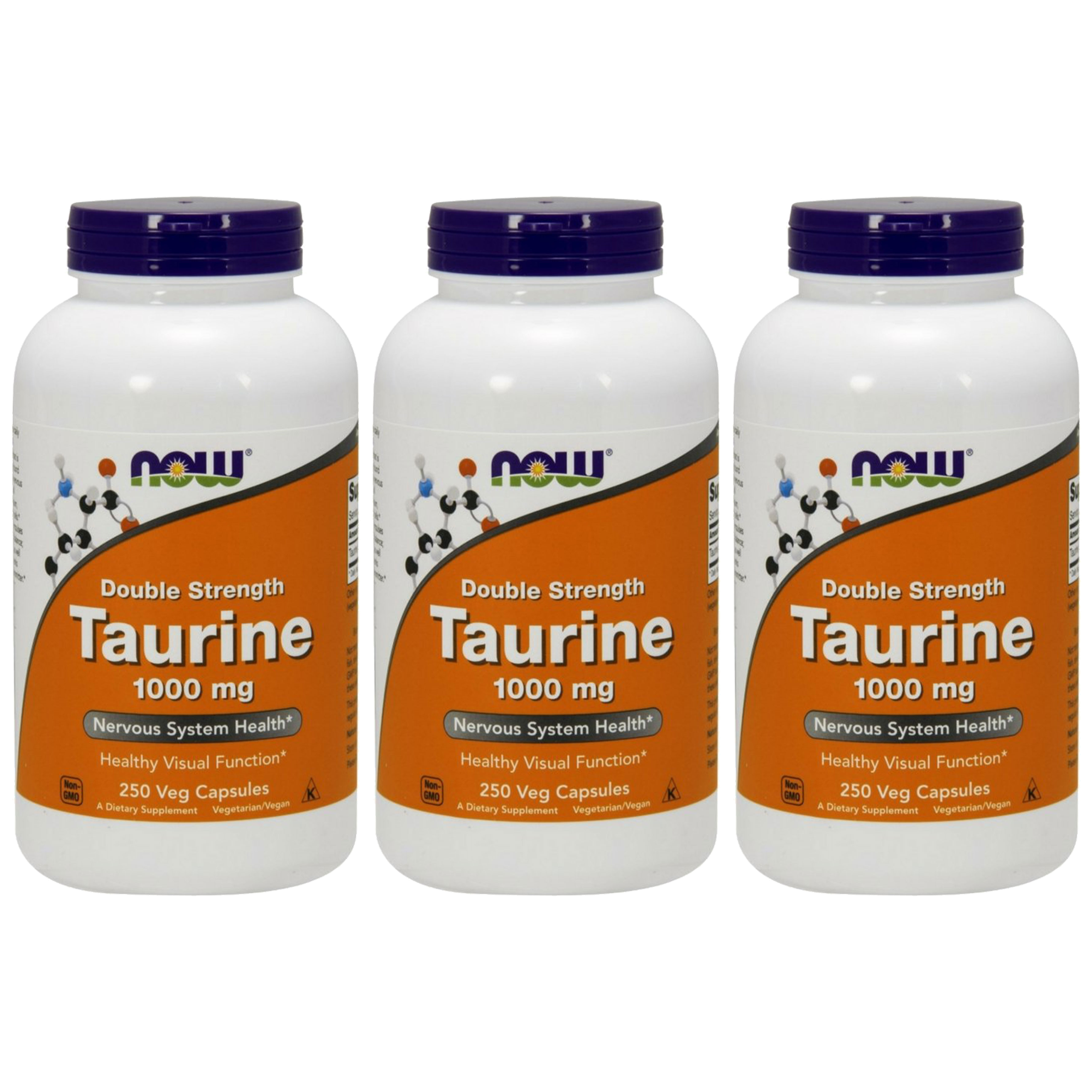 NOW Taurine 1000mg - 3x 250vcaps
