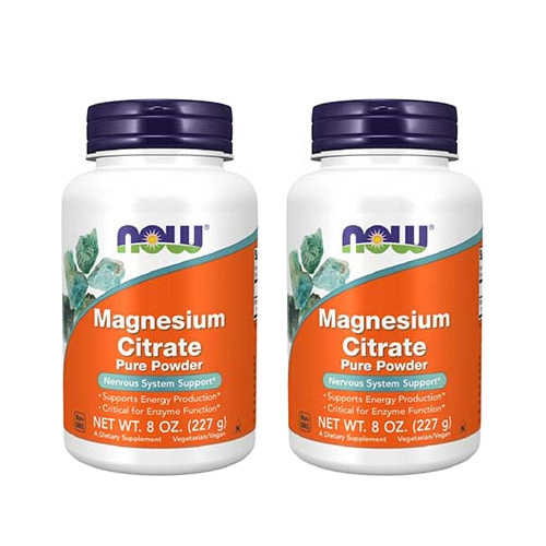 NOW Magnesium Citrate Powder - 2x 227g