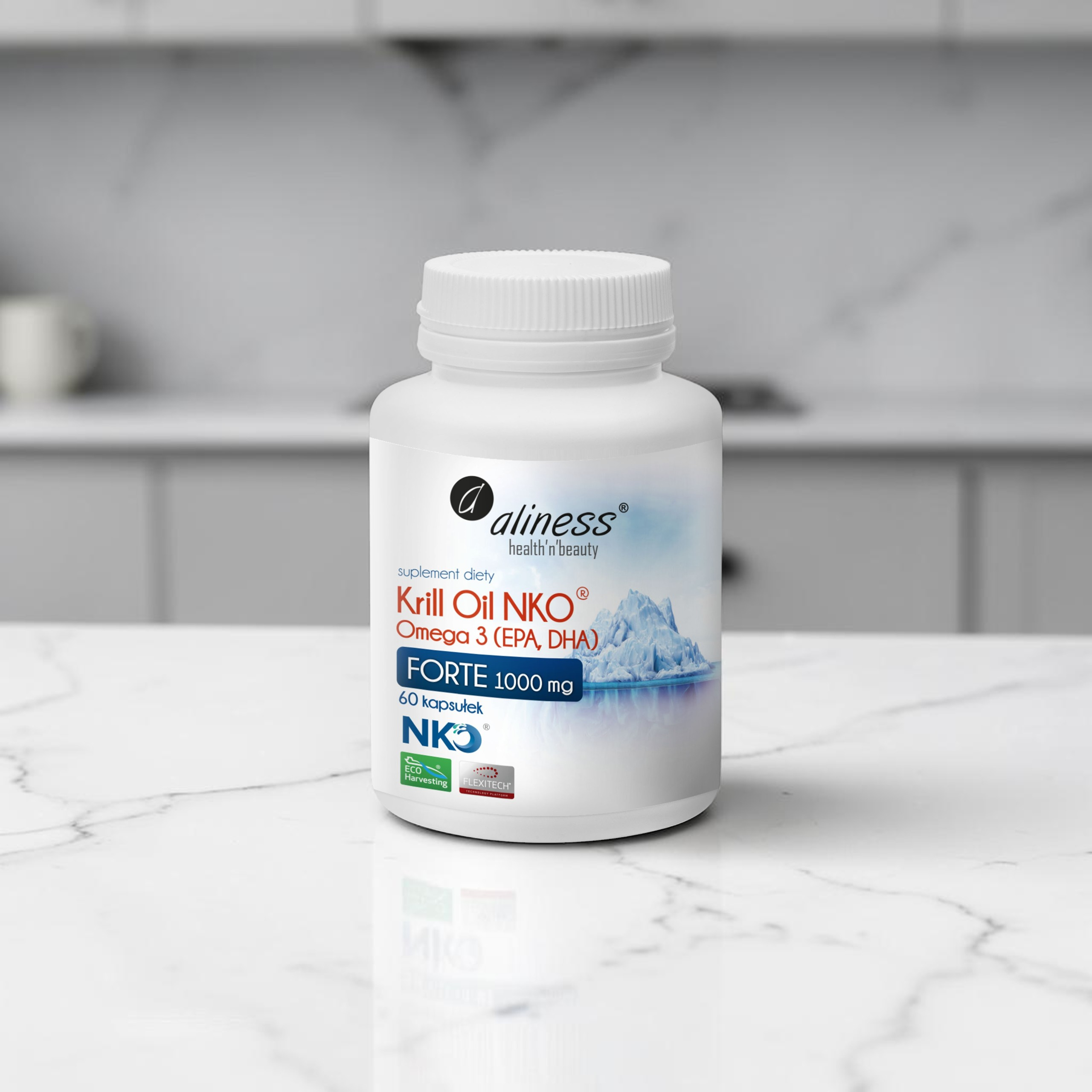 ALINESS - Krill Oil NKO Omega 3 1000mg Forte - 60caps.