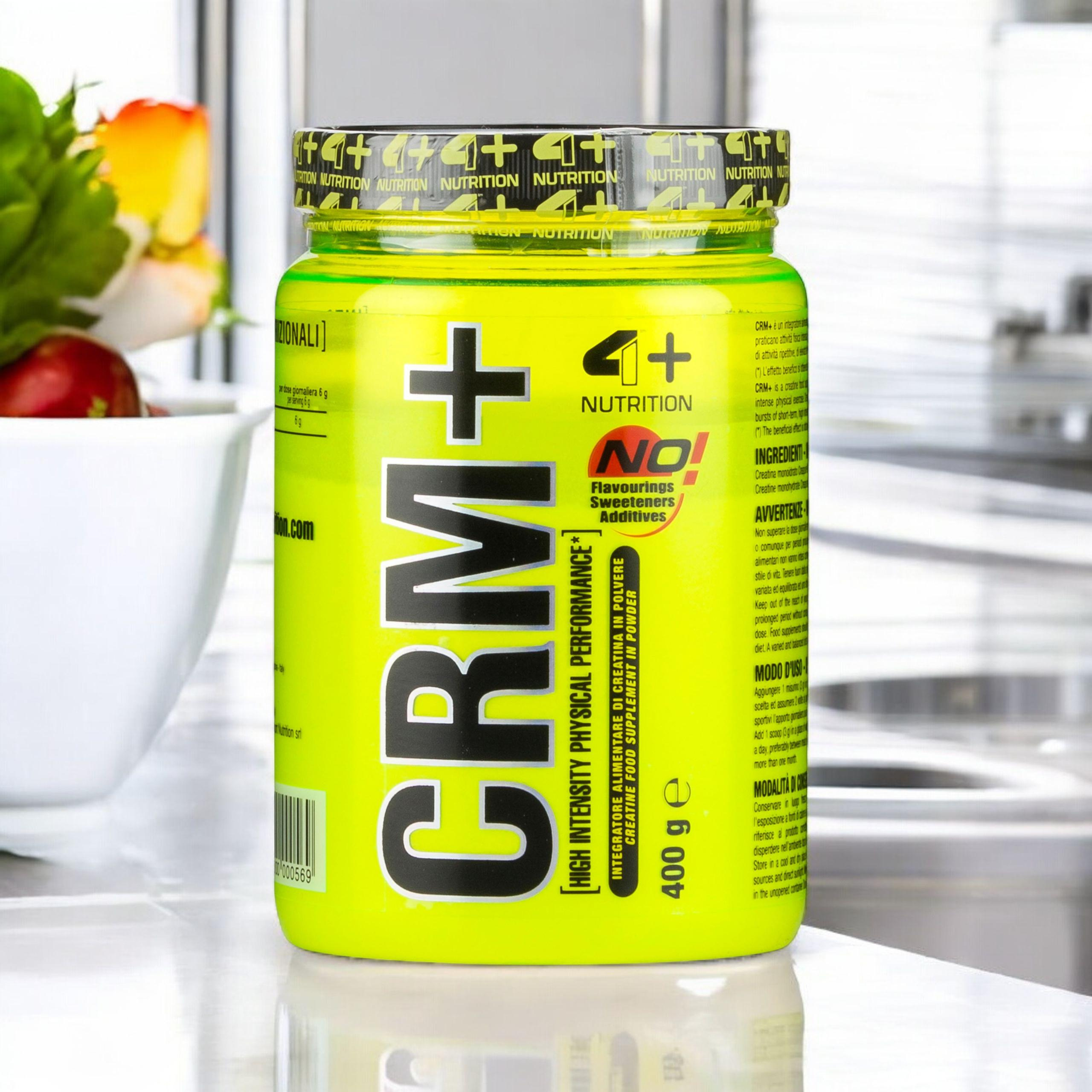 4+ NUTRITION Creatine Monohydrate Creapure CRM+ - 3x 400g