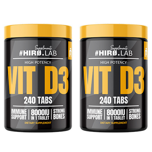 HIRO.LAB Vitamin D3 8000IU - 2x 240tabs.