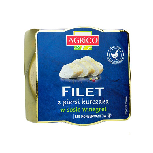 AGRICO Filet z Piersi Kurczaka w sosie Winegret - 3x 160g