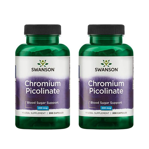 SWANSON Chromium Picolinate 200mcg - 2x 200caps.