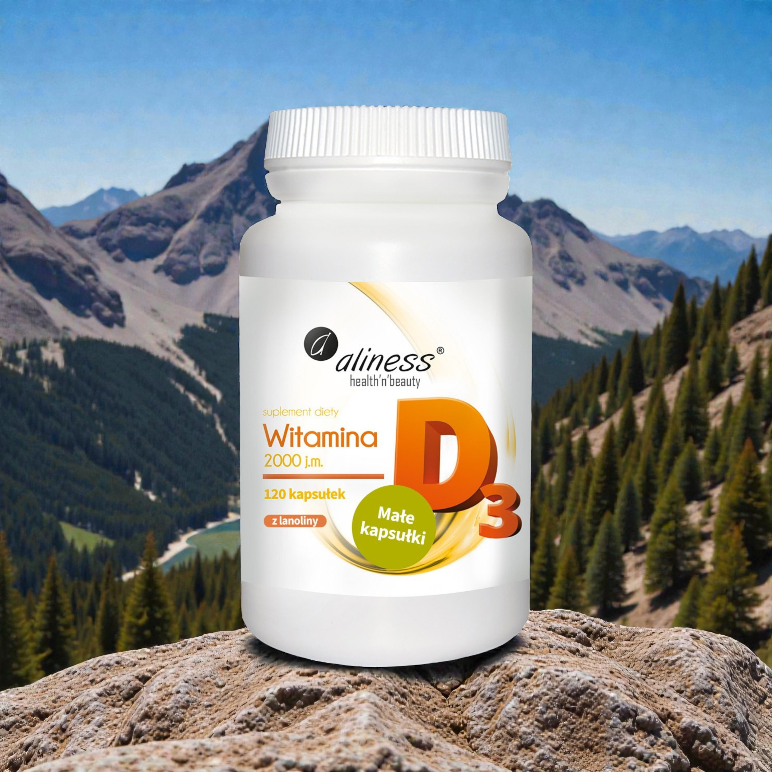 ALINESS - Witamina D3 2000IU - 120caps.