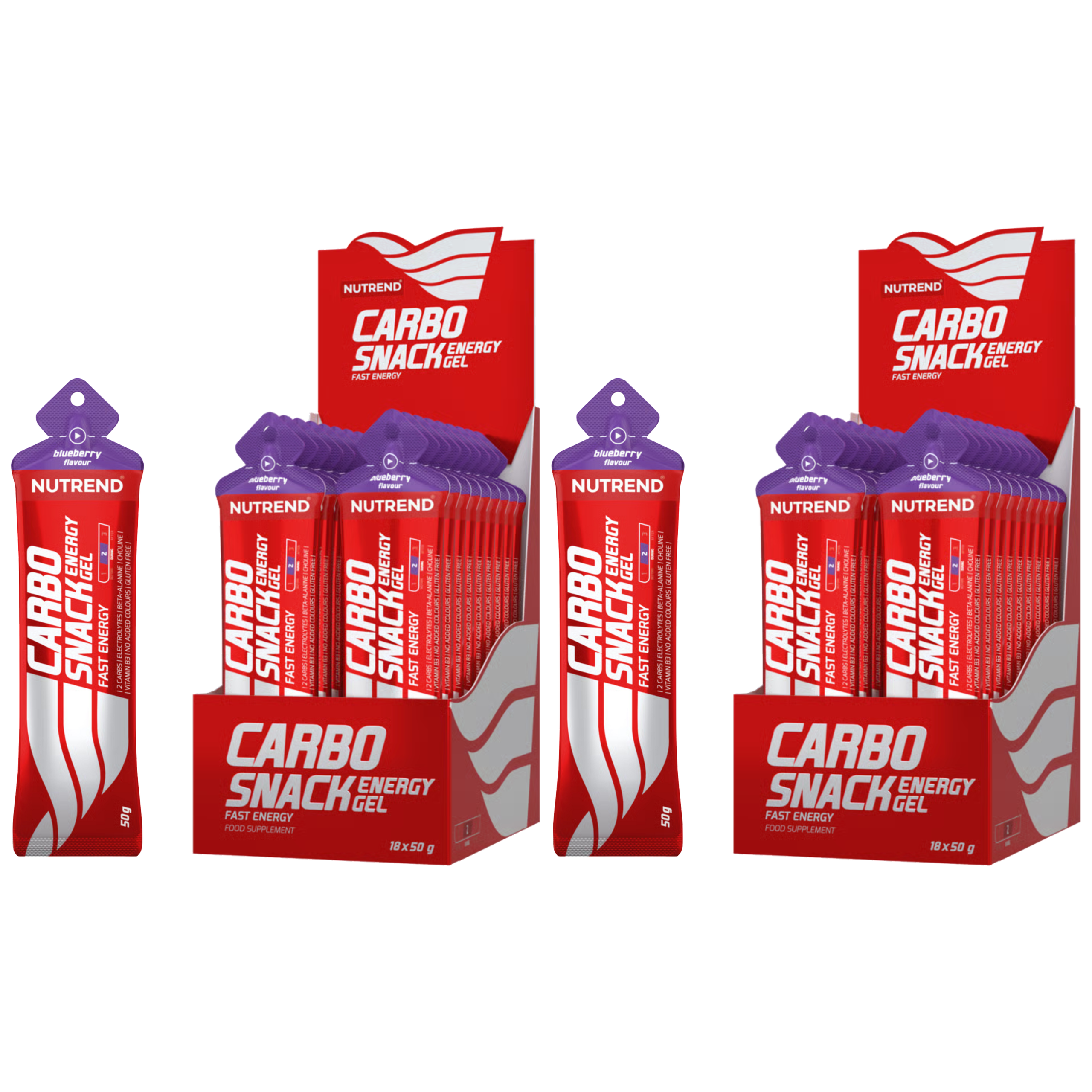 NUTREND - Carbosnack - 18x 2x 50g - Blueberry