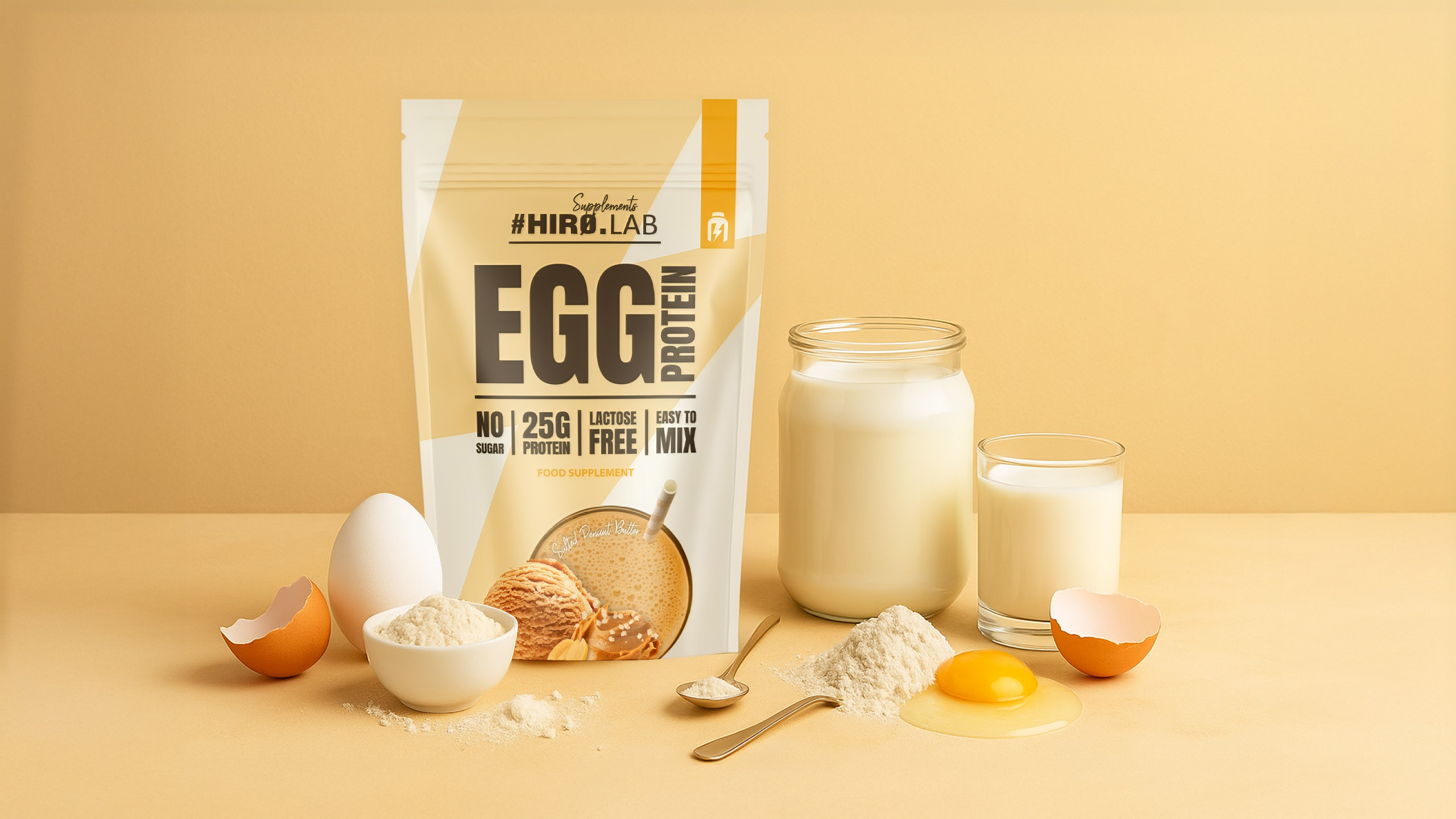 Hiro.Lab - Egg Protein - 750g - Salted Peanut Butter - 30-11